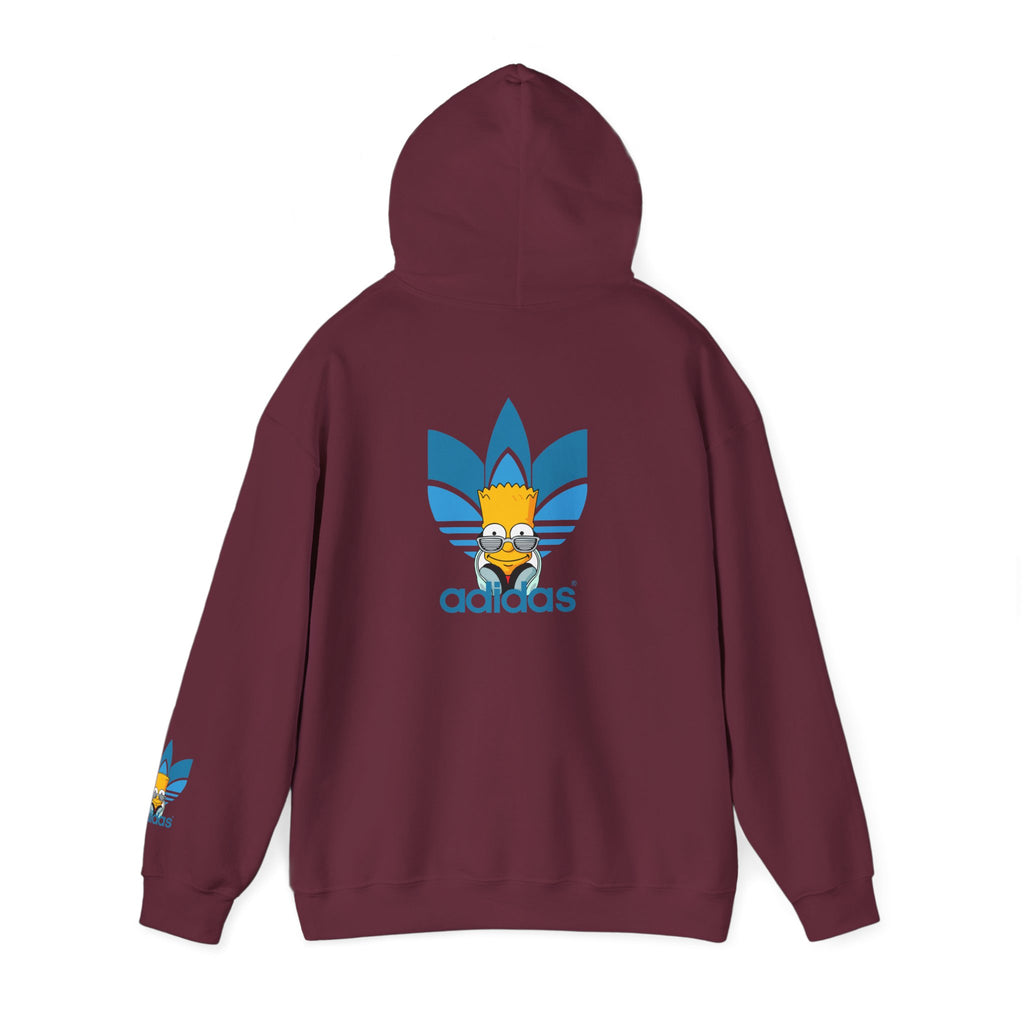 Hoodie — Retro Blue Trefoil Cartoon Logo Hoodie