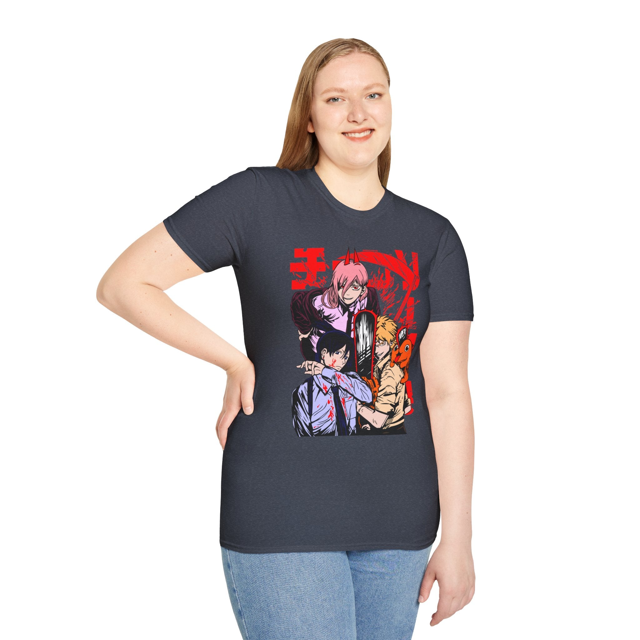 Anime Character Group T-Shirt — Devil Hunter Squad Graphic Tee