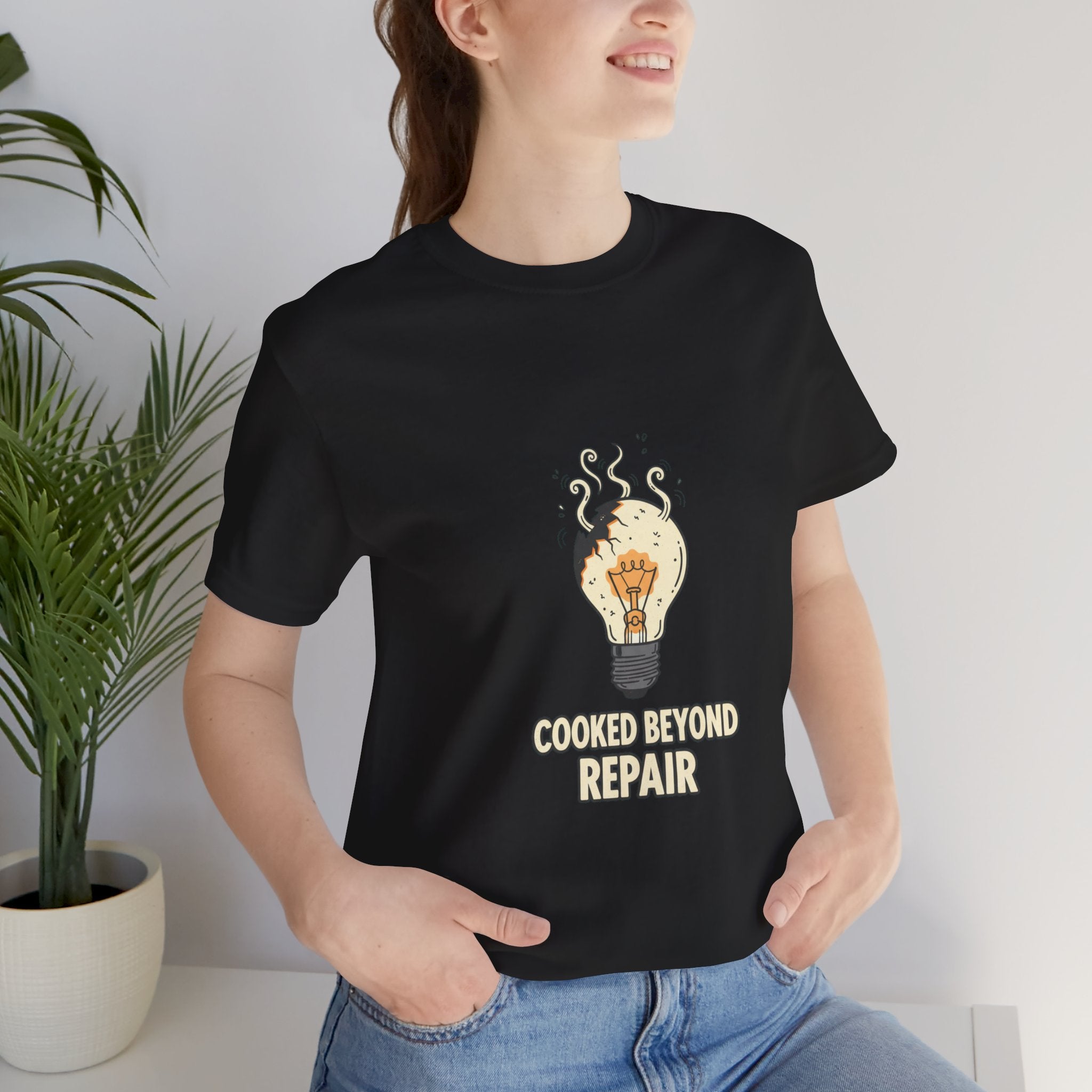 Cooked Beyond Repair Tee | burnout snack, exhaustion meme