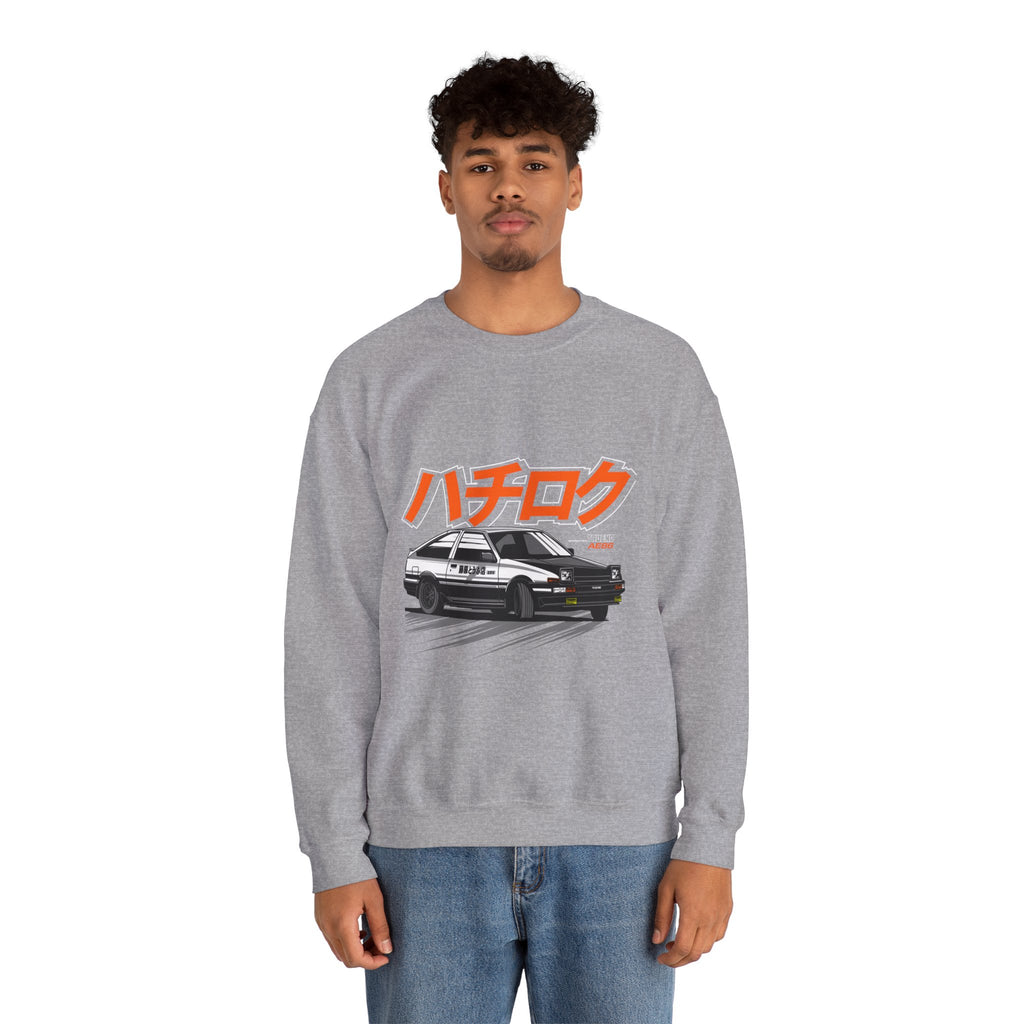 Hachiroku AE86 Car Crewneck Sweatshirt — JDM Drift Classic