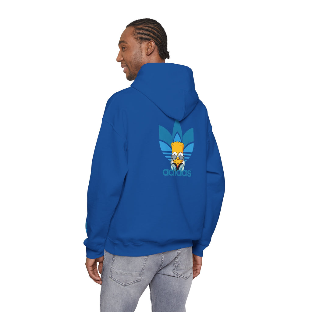 Hoodie — Retro Blue Trefoil Cartoon Logo Hoodie