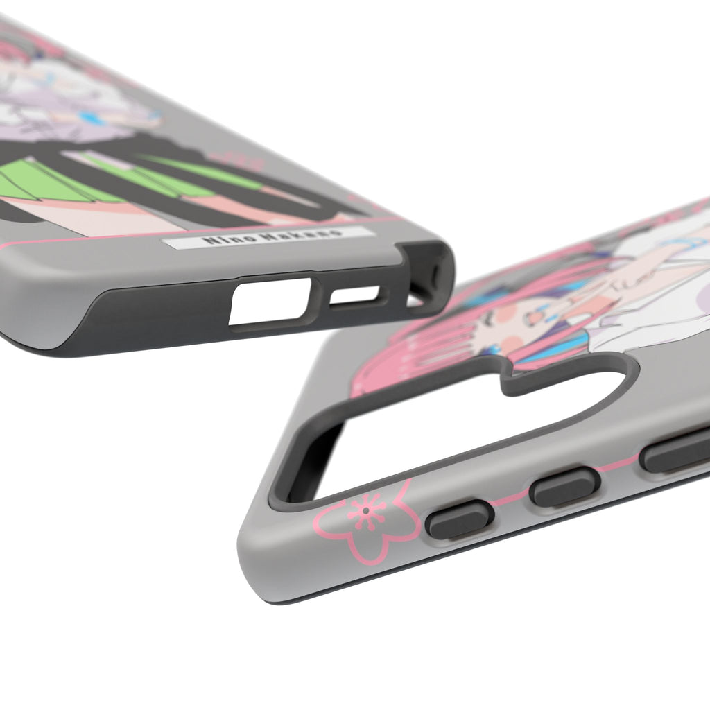 Anime Girl Phone Case — Pink Haired Schoolgirl "Nino Nakano" Cute Otaku Protective Case