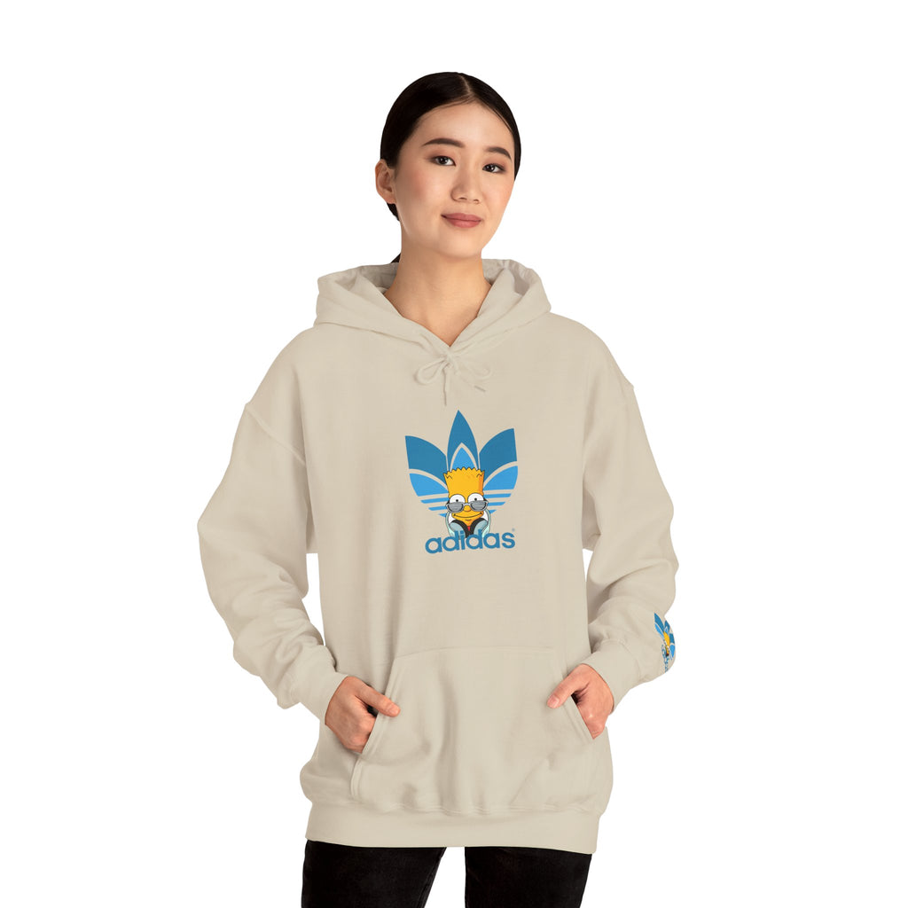 Hoodie — Retro Blue Trefoil Cartoon Logo Hoodie
