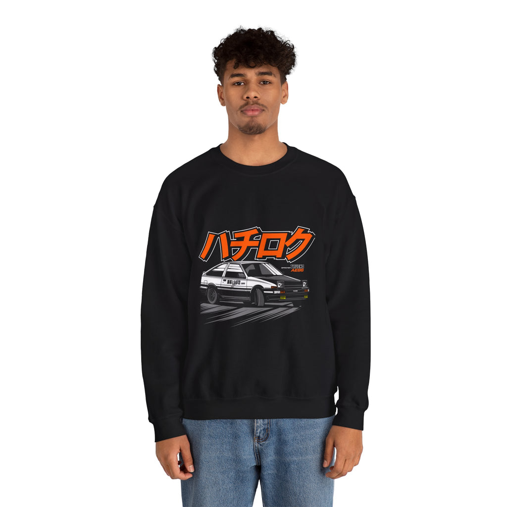 Hachiroku AE86 Car Crewneck Sweatshirt — JDM Drift Classic