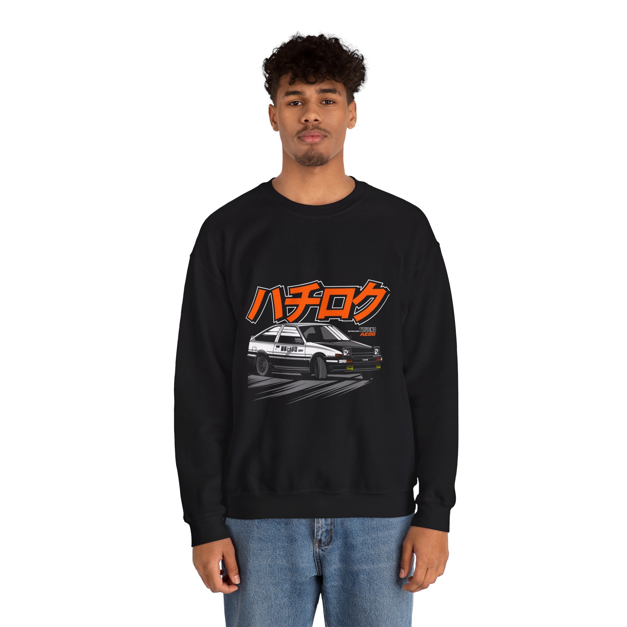 Hachiroku AE86 Car Crewneck Sweatshirt — JDM Drift Classic