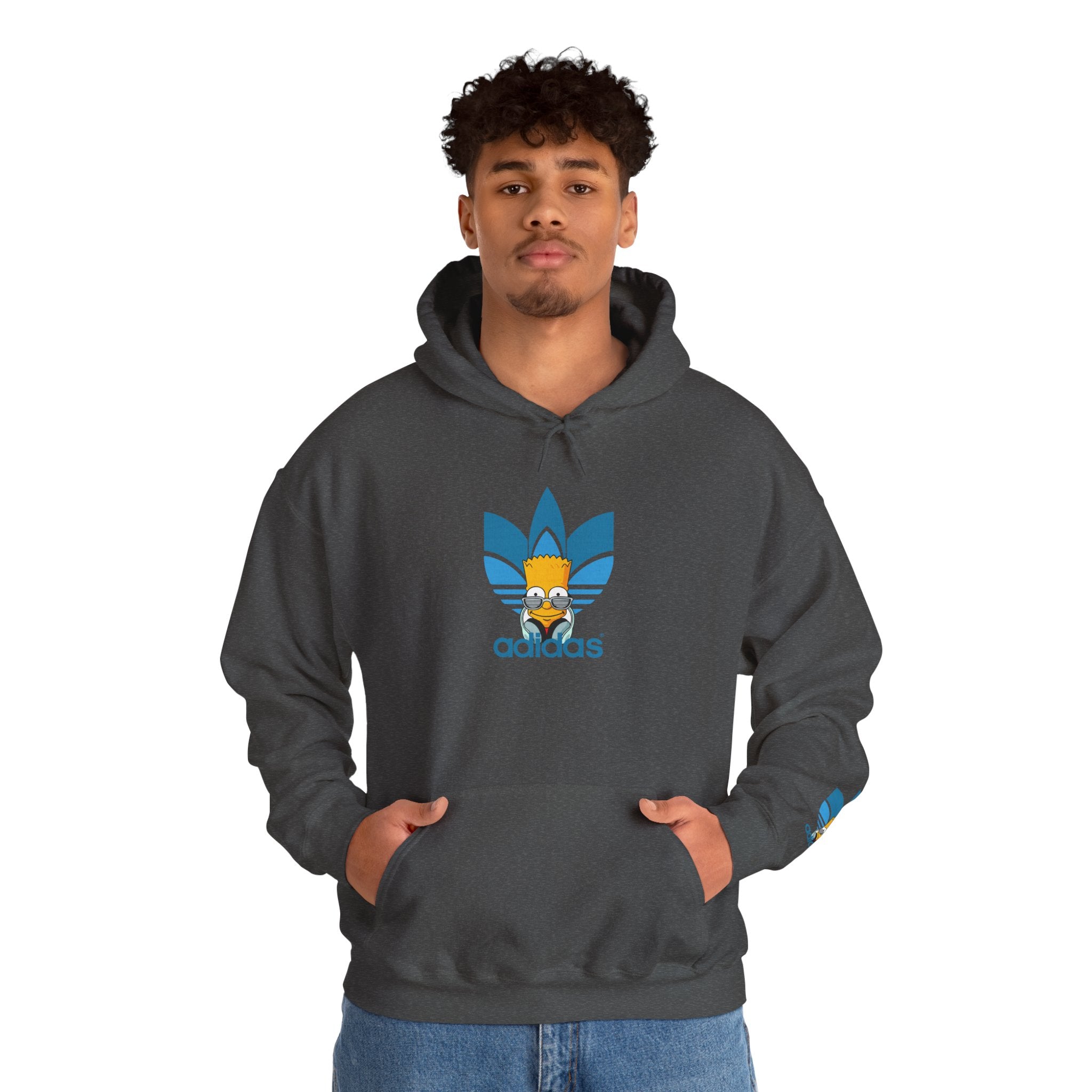 Hoodie — Retro Blue Trefoil Cartoon Logo Hoodie
