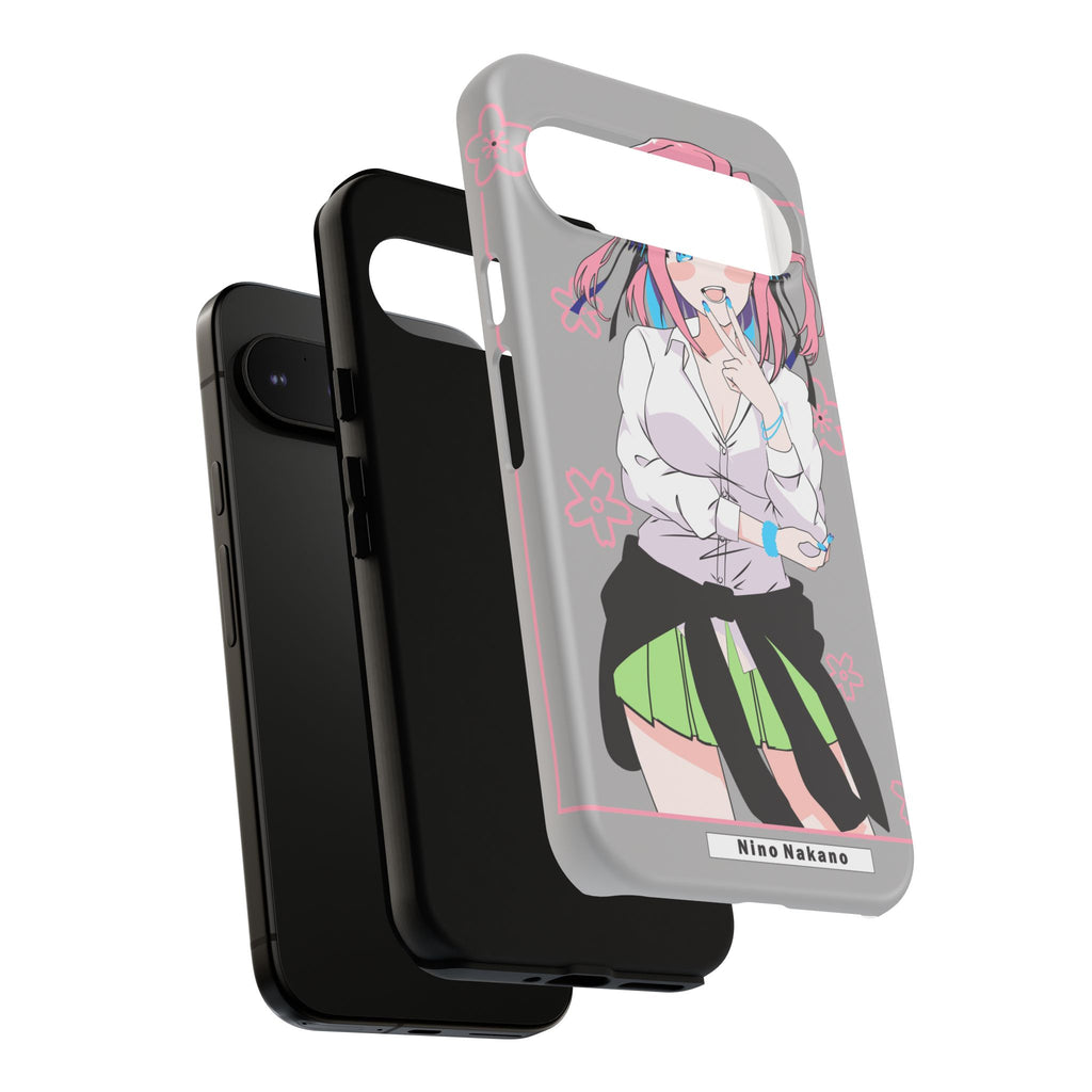 Anime Girl Phone Case — Pink Haired Schoolgirl "Nino Nakano" Cute Otaku Protective Case