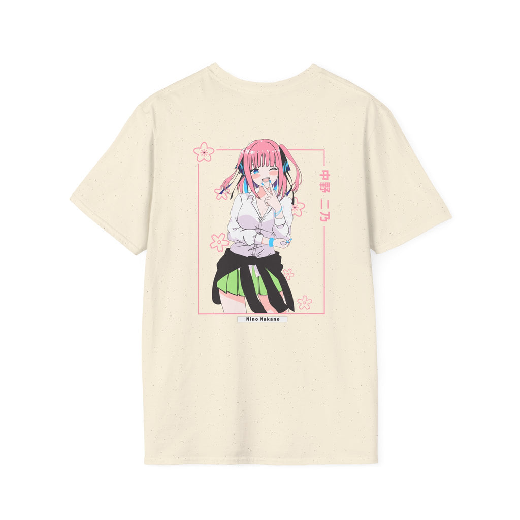 Anime Character T-Shirt — Cute Pink-Haired Schoolgirl Design ("Miku Nakano")