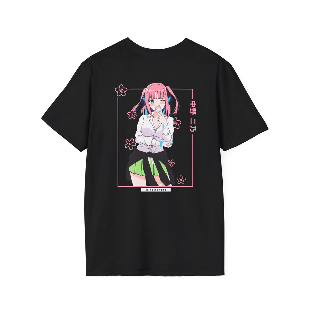 Anime Character T-Shirt — Cute Pink-Haired Schoolgirl Design ("Miku Nakano")