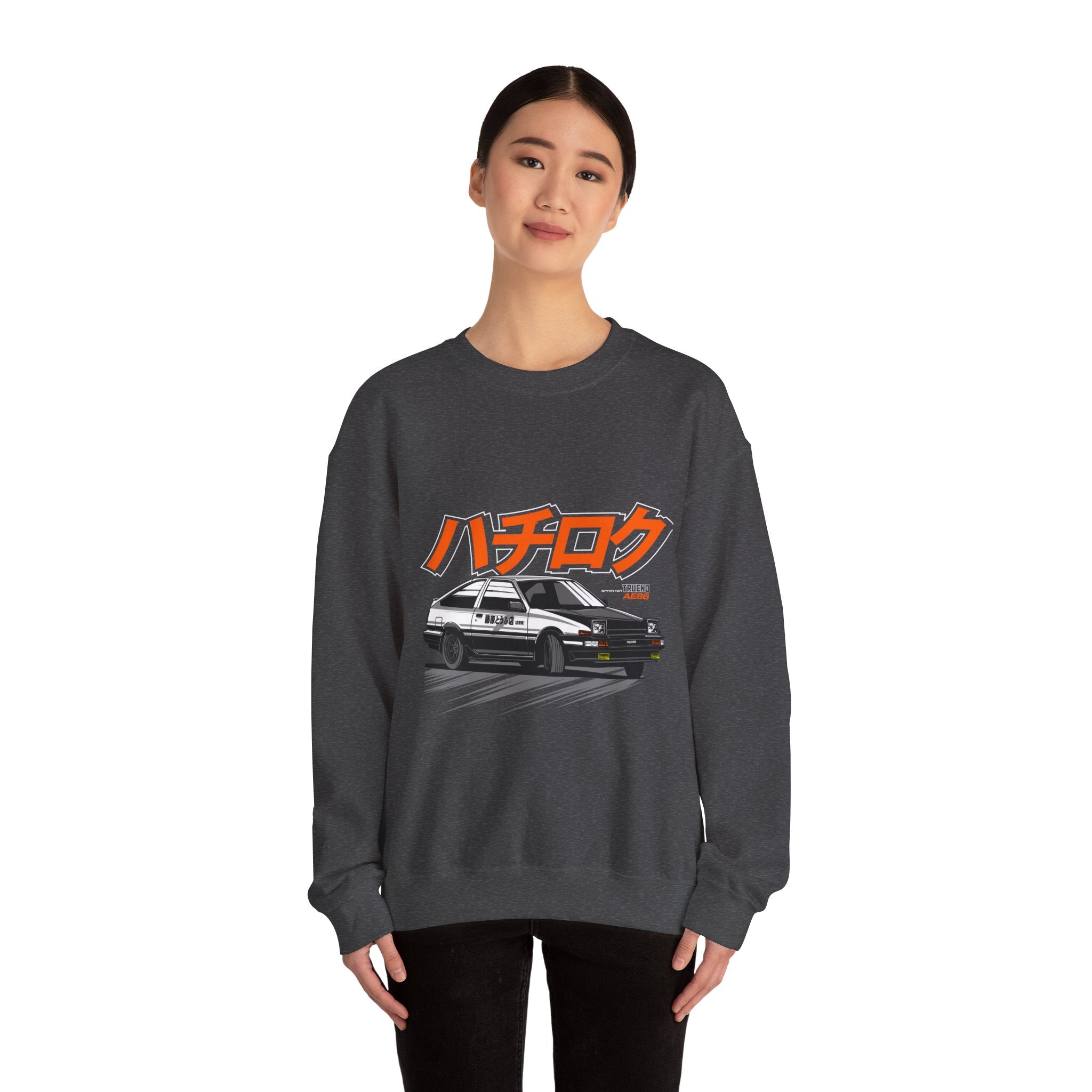 Hachiroku AE86 Car Crewneck Sweatshirt — JDM Drift Classic