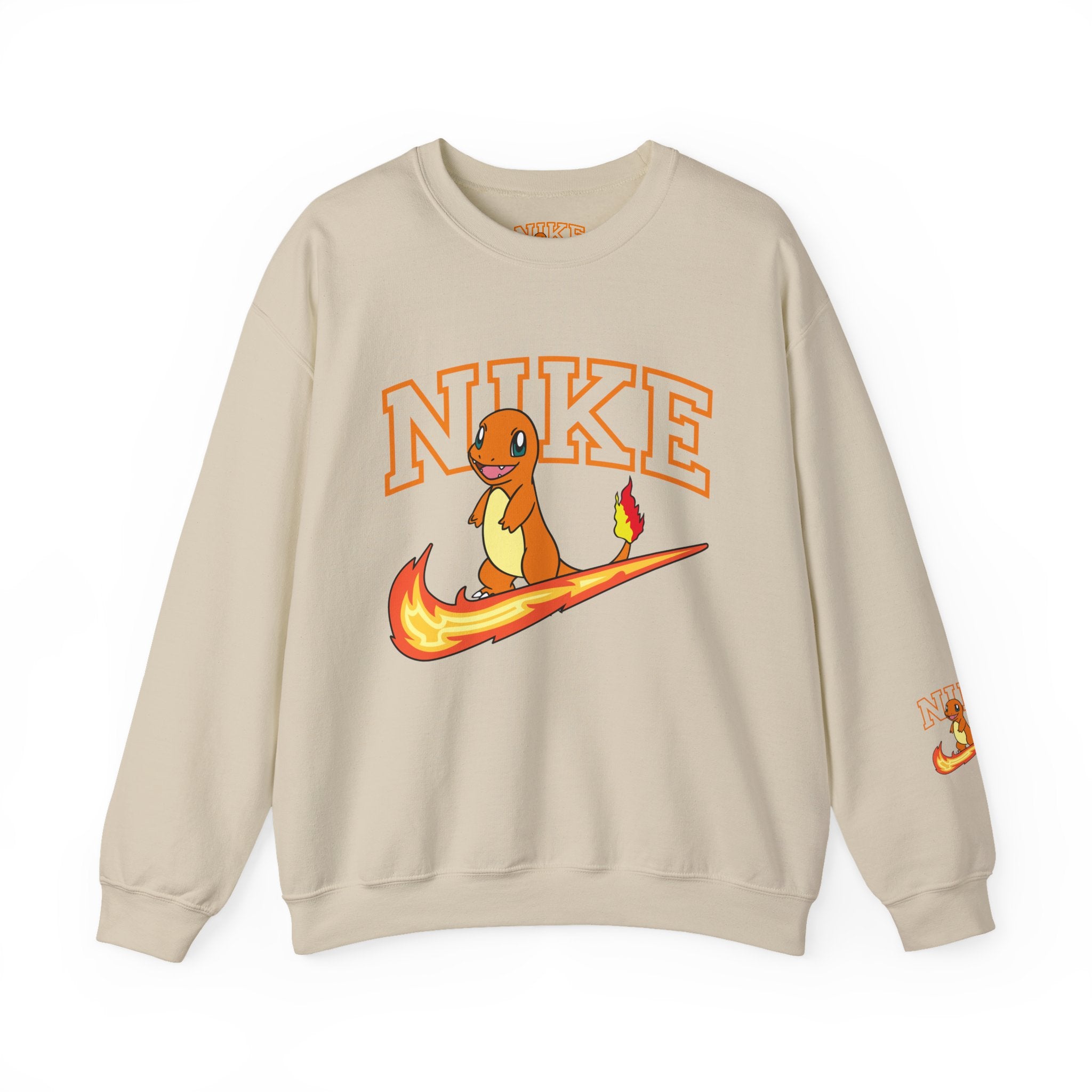 Charmande Flame Swoosh Crewneck Sweatshirt