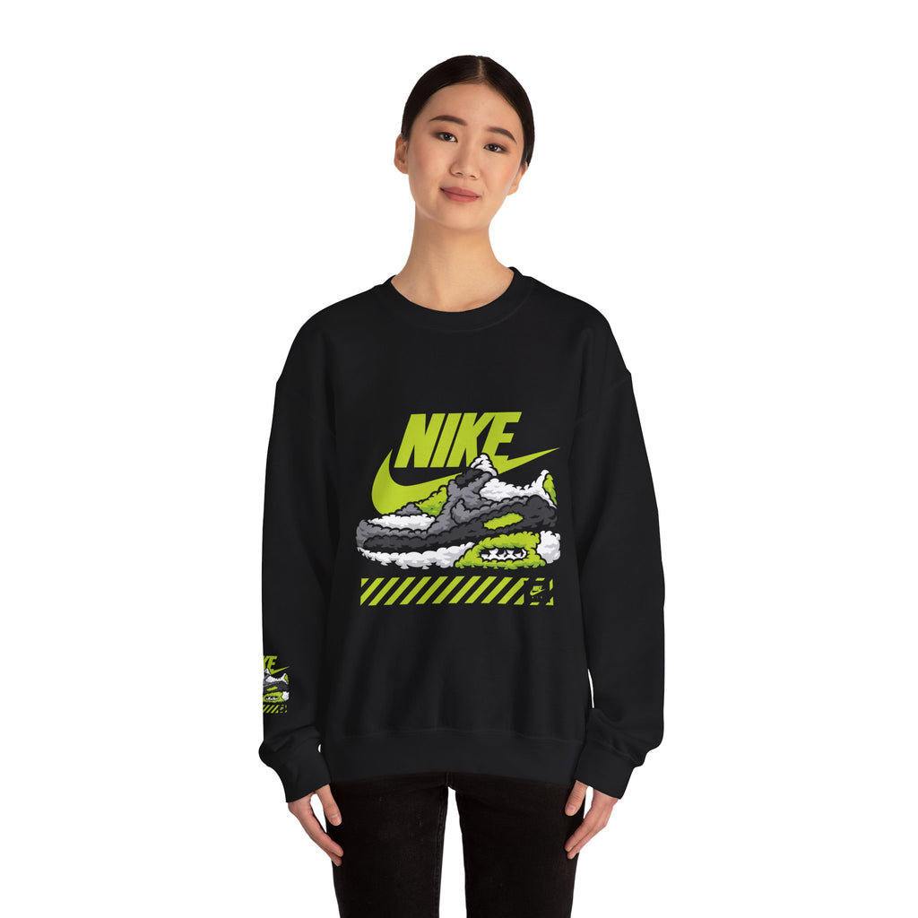 Nike Graphic Crewneck Sweatshirt — Retro Sneaker Logo Pullover