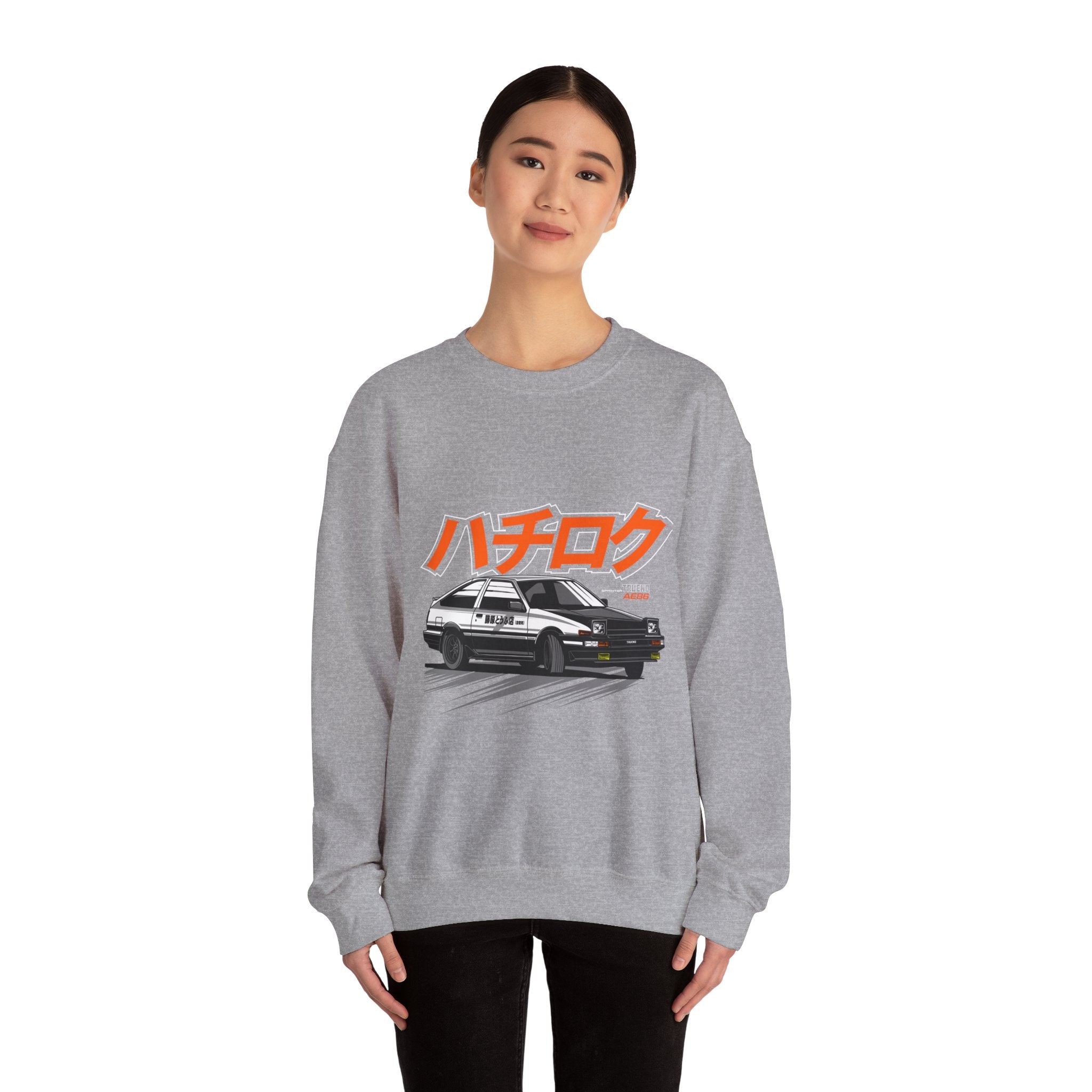 Hachiroku AE86 Car Crewneck Sweatshirt — JDM Drift Classic