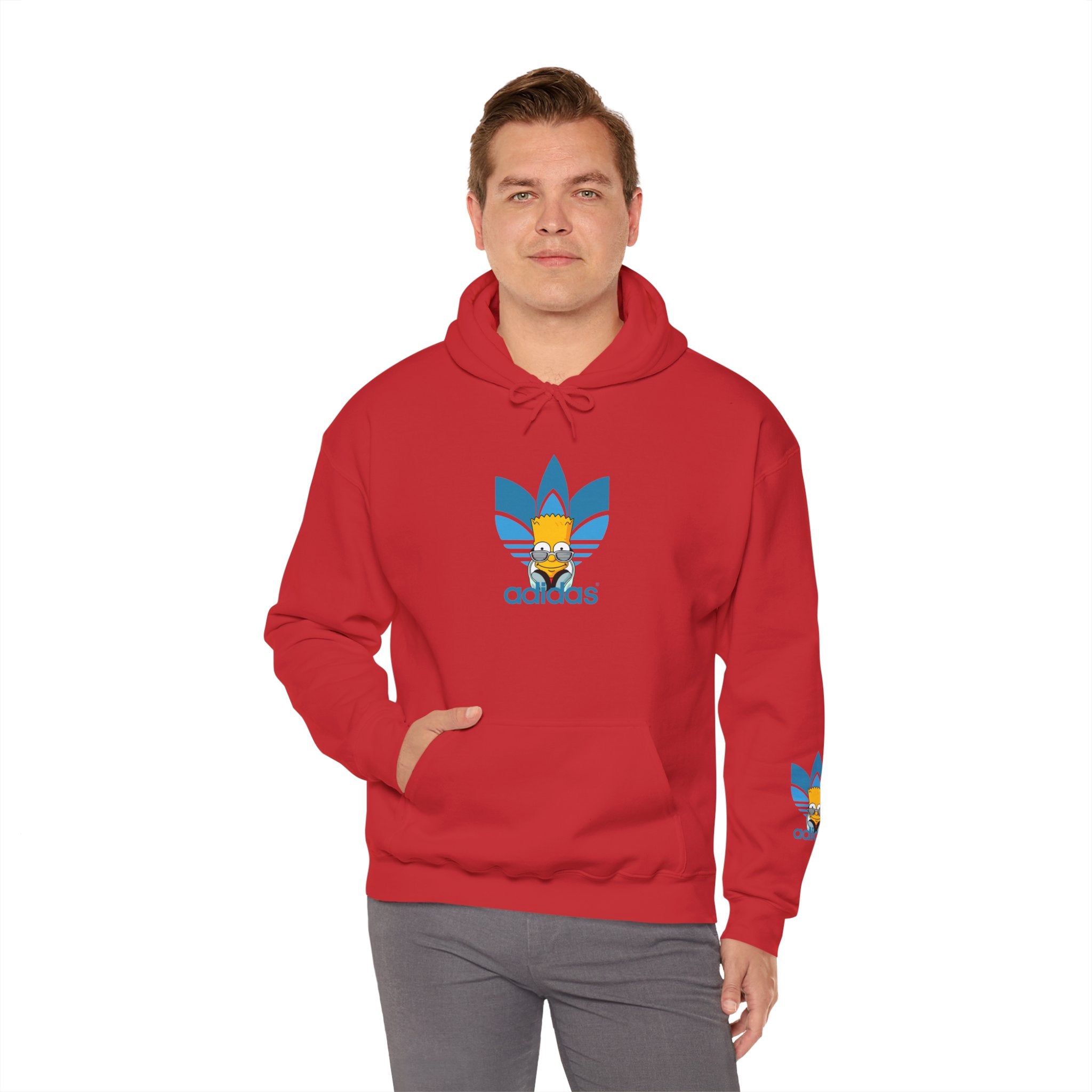 Hoodie — Retro Blue Trefoil Cartoon Logo Hoodie