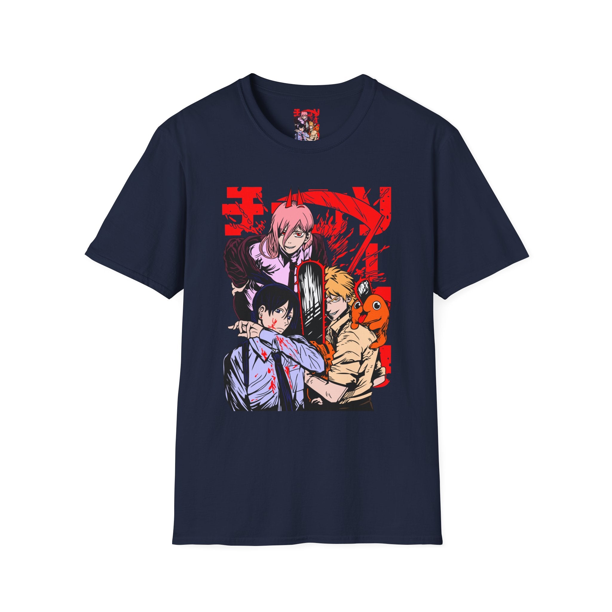 Anime Character Group T-Shirt — Devil Hunter Squad Graphic Tee