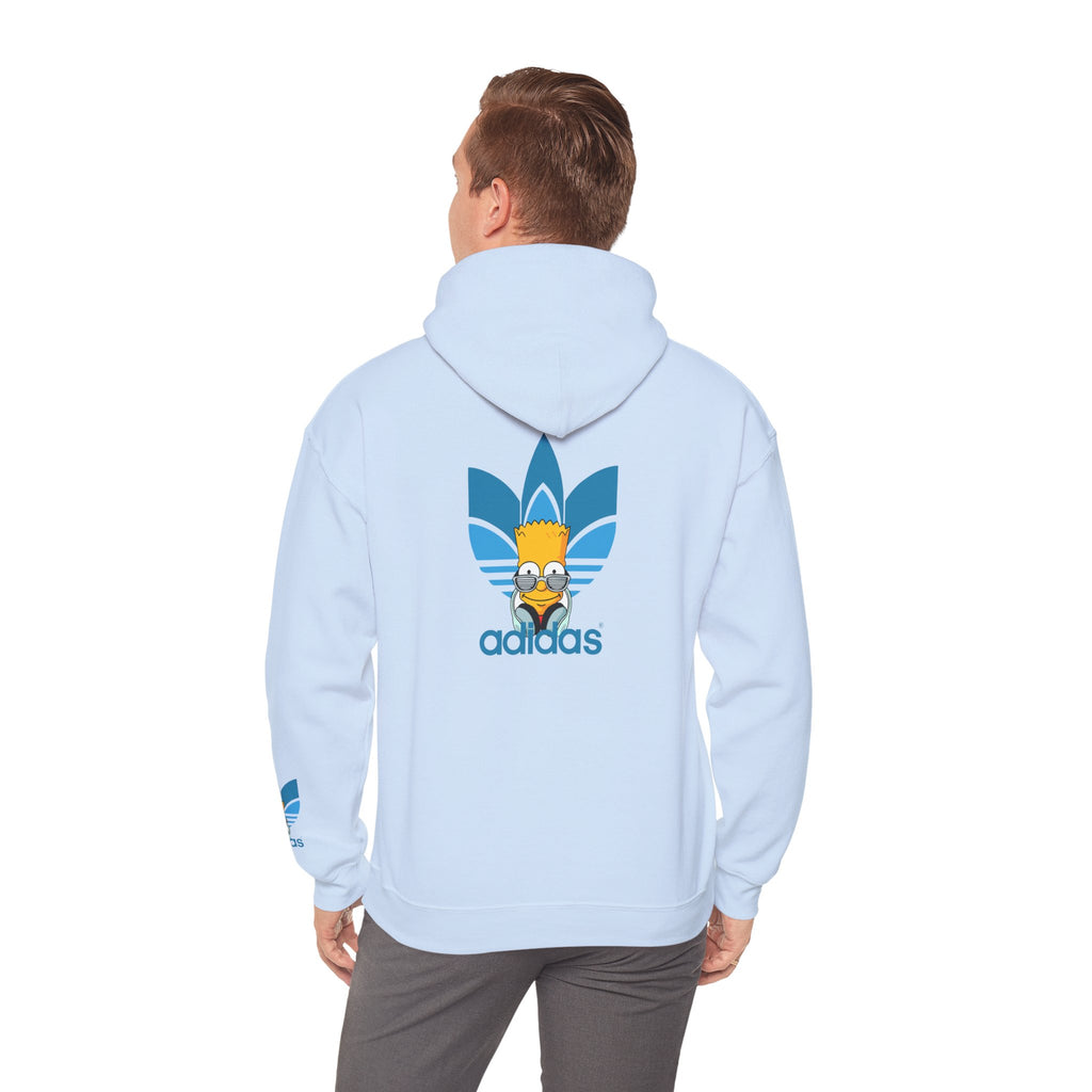 Hoodie — Retro Blue Trefoil Cartoon Logo Hoodie
