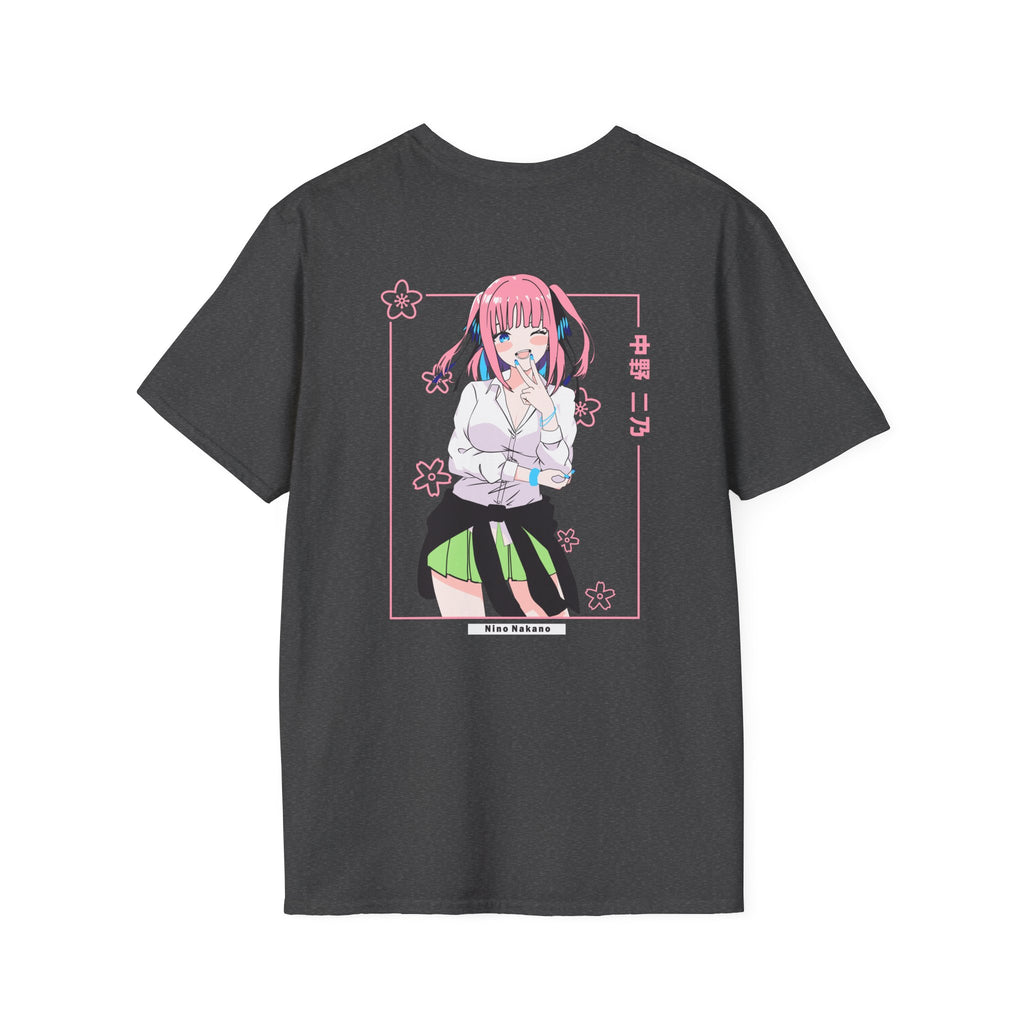 Anime Character T-Shirt — Cute Pink-Haired Schoolgirl Design ("Miku Nakano")