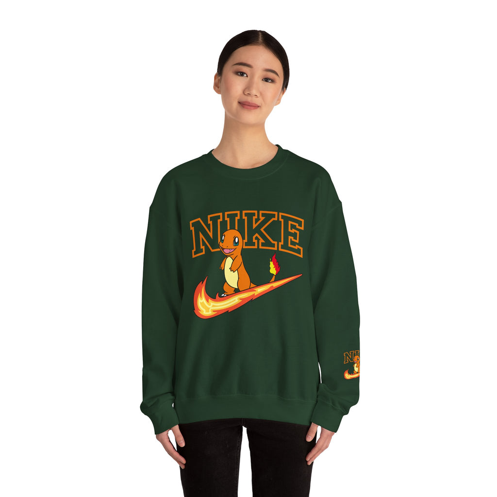 Charmande Flame Swoosh Crewneck Sweatshirt
