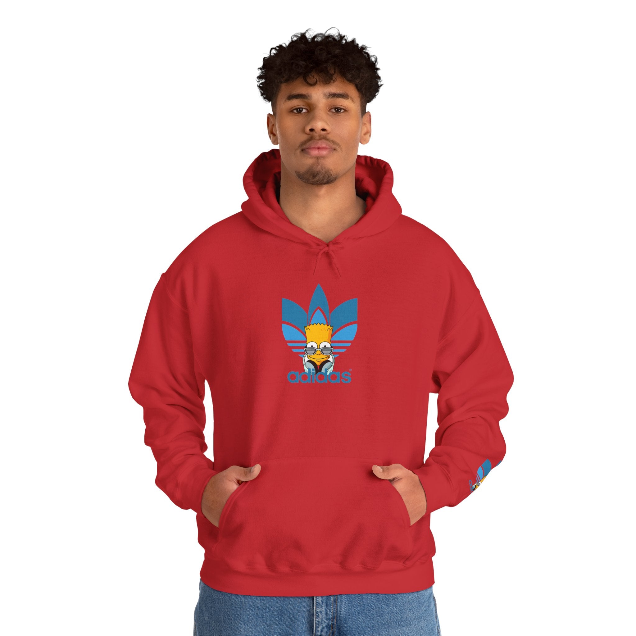 Hoodie — Retro Blue Trefoil Cartoon Logo Hoodie