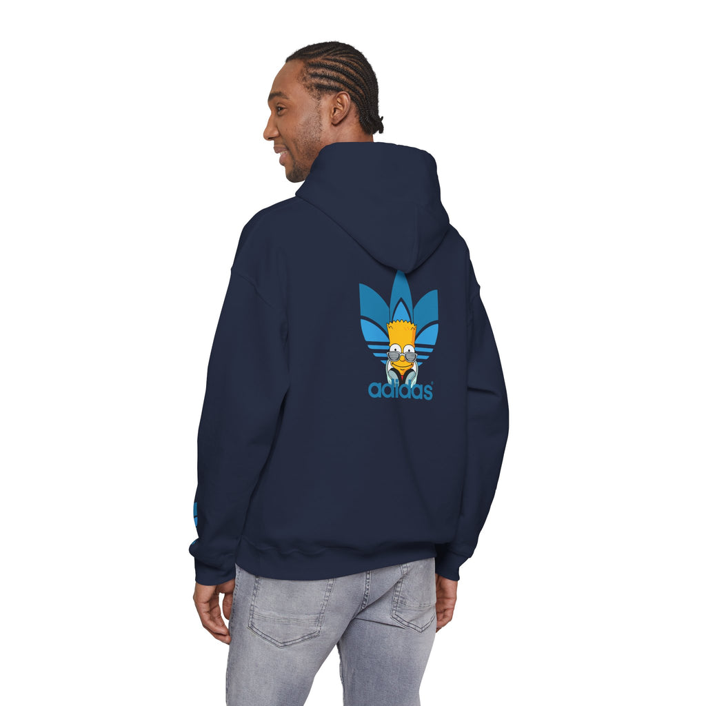 Hoodie — Retro Blue Trefoil Cartoon Logo Hoodie
