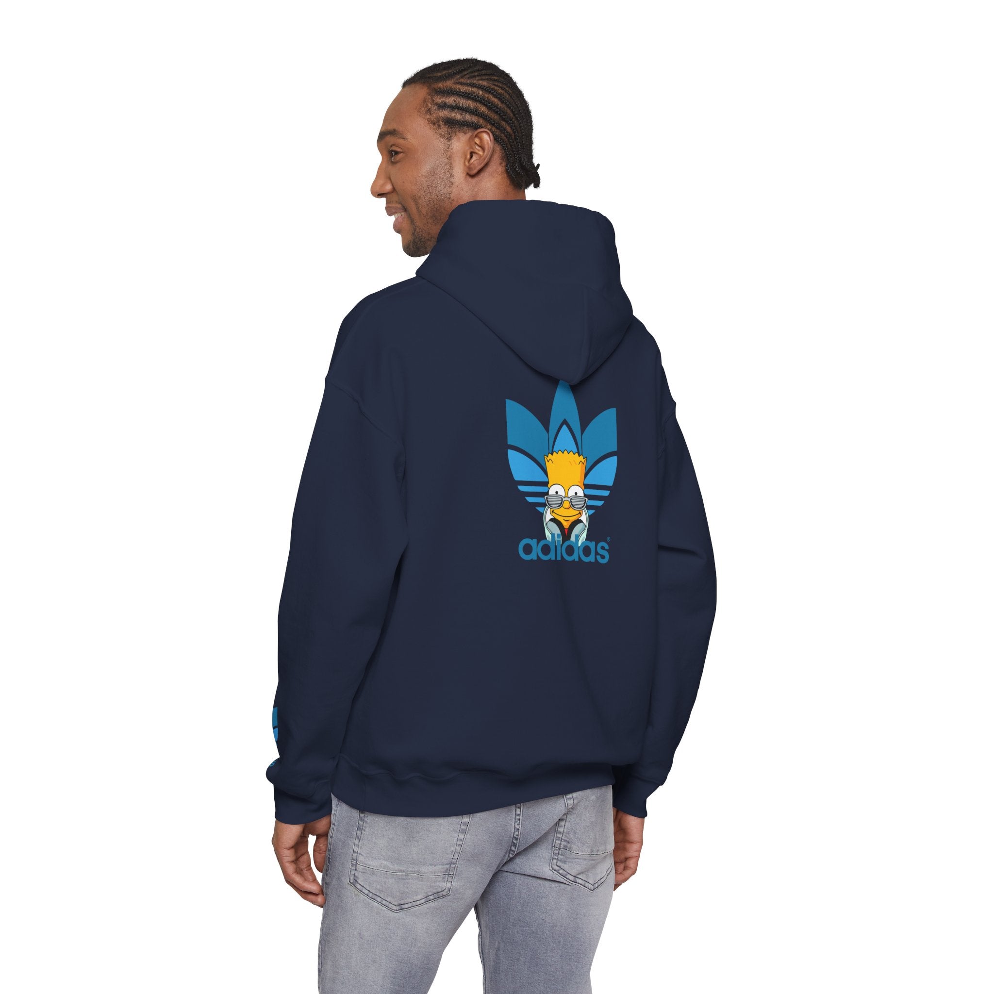 Hoodie — Retro Blue Trefoil Cartoon Logo Hoodie