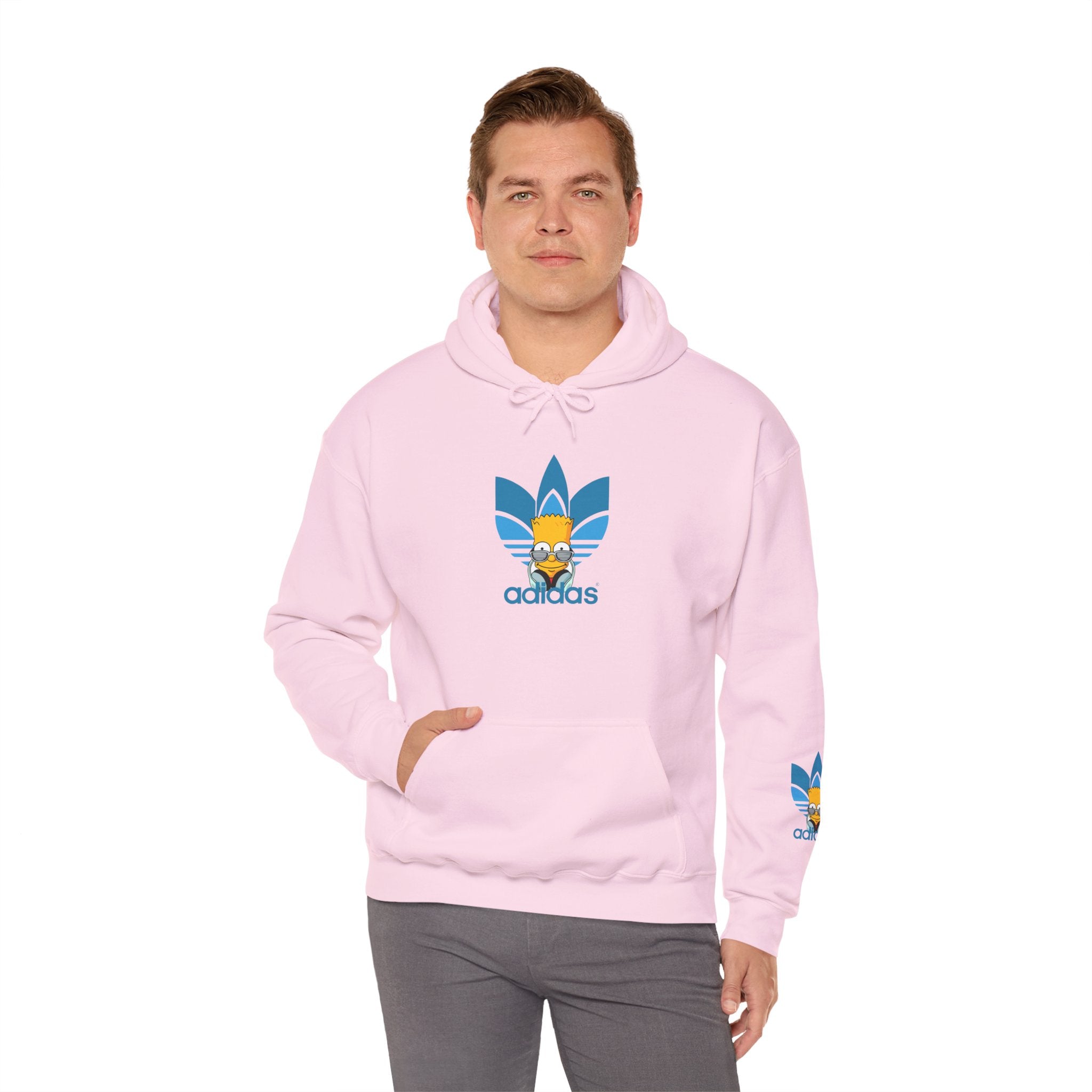 Hoodie — Retro Blue Trefoil Cartoon Logo Hoodie
