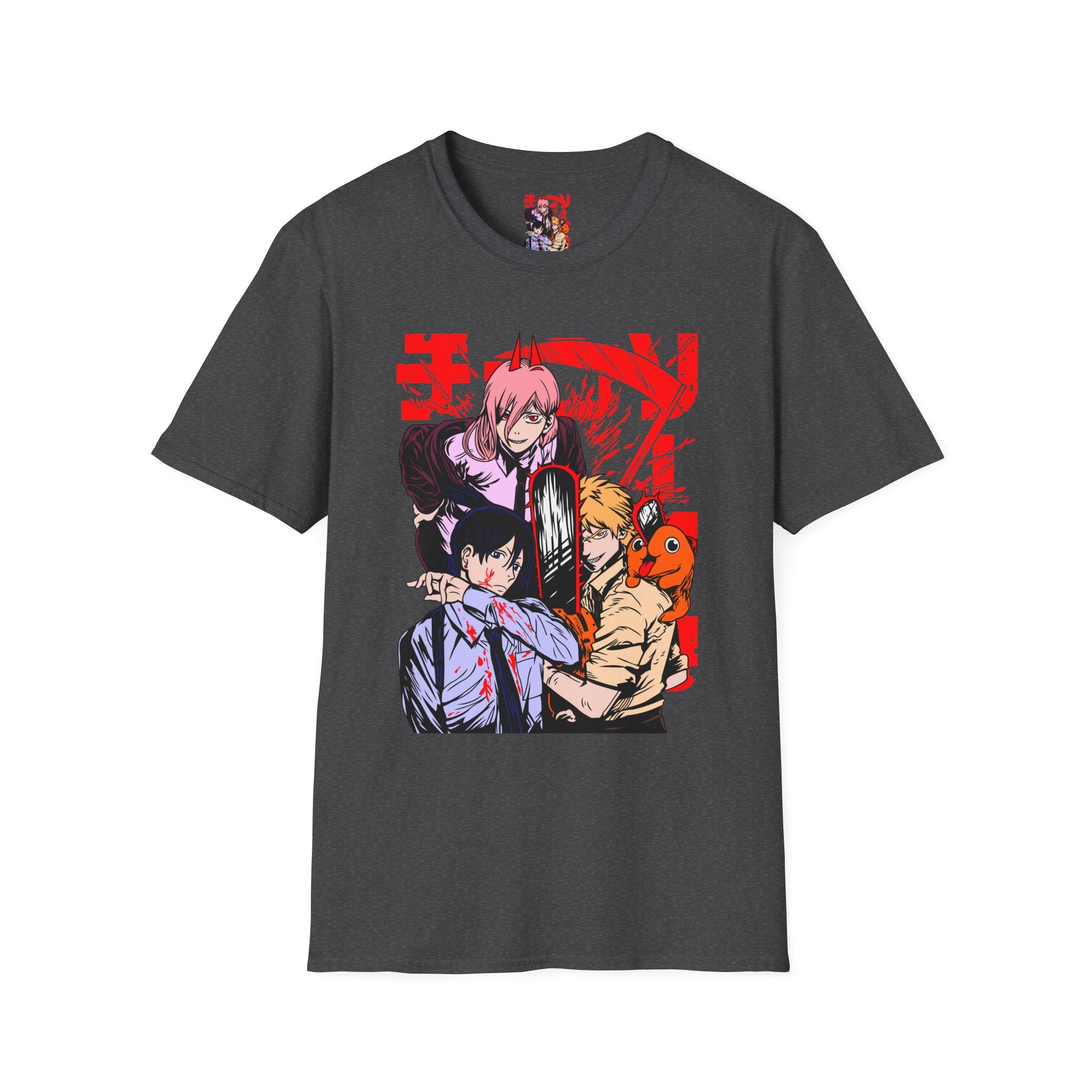Anime Character Group T-Shirt — Devil Hunter Squad Graphic Tee