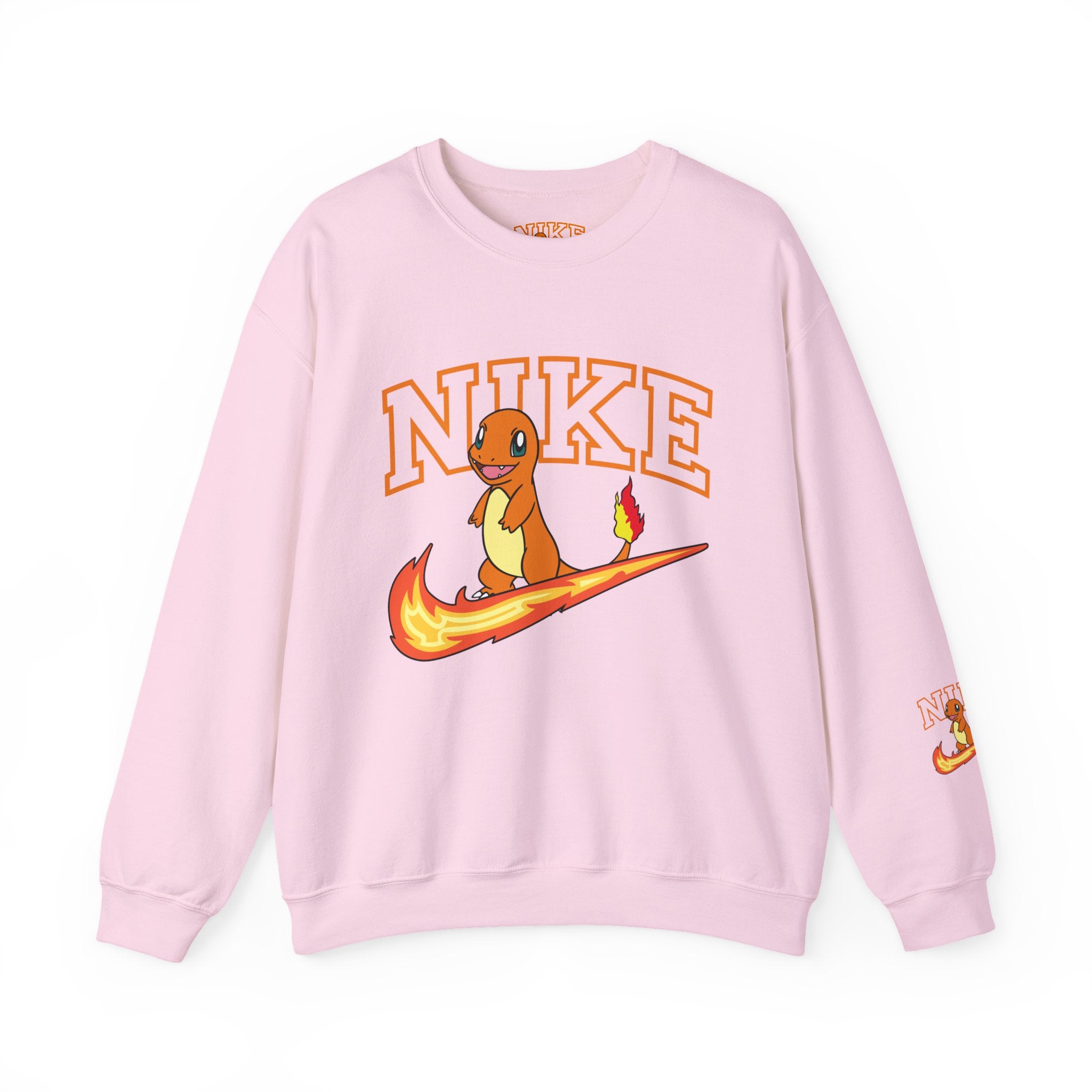 Charmande Flame Swoosh Crewneck Sweatshirt
