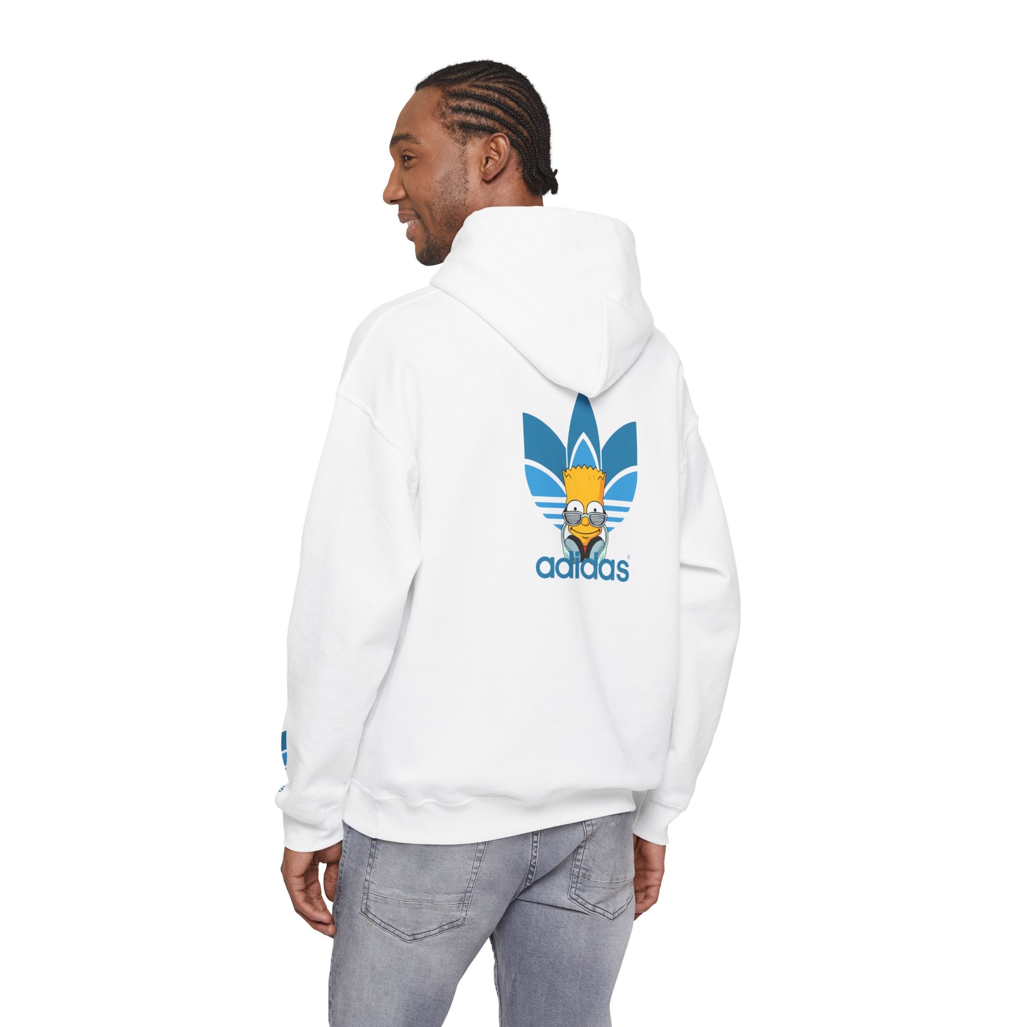 Hoodie — Retro Blue Trefoil Cartoon Logo Hoodie