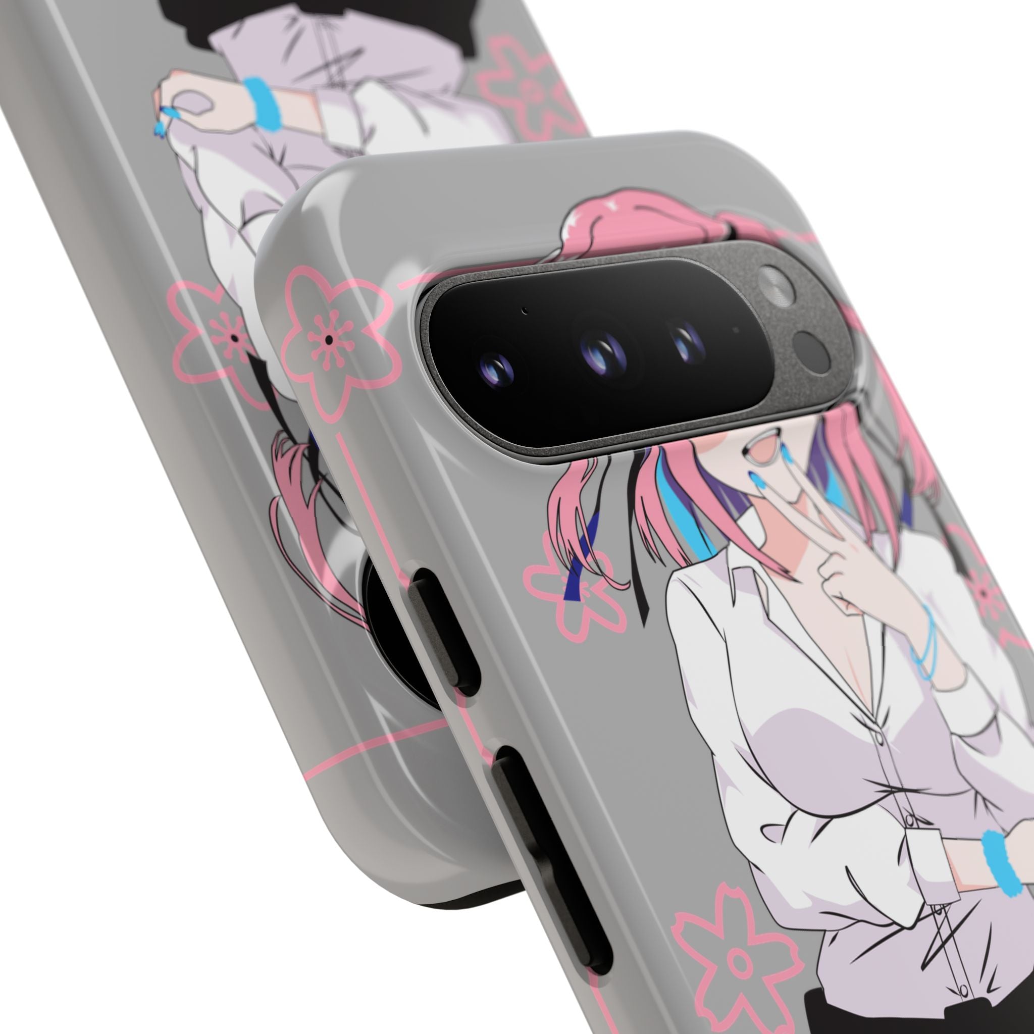 Anime Girl Phone Case — Pink Haired Schoolgirl "Nino Nakano" Cute Otaku Protective Case