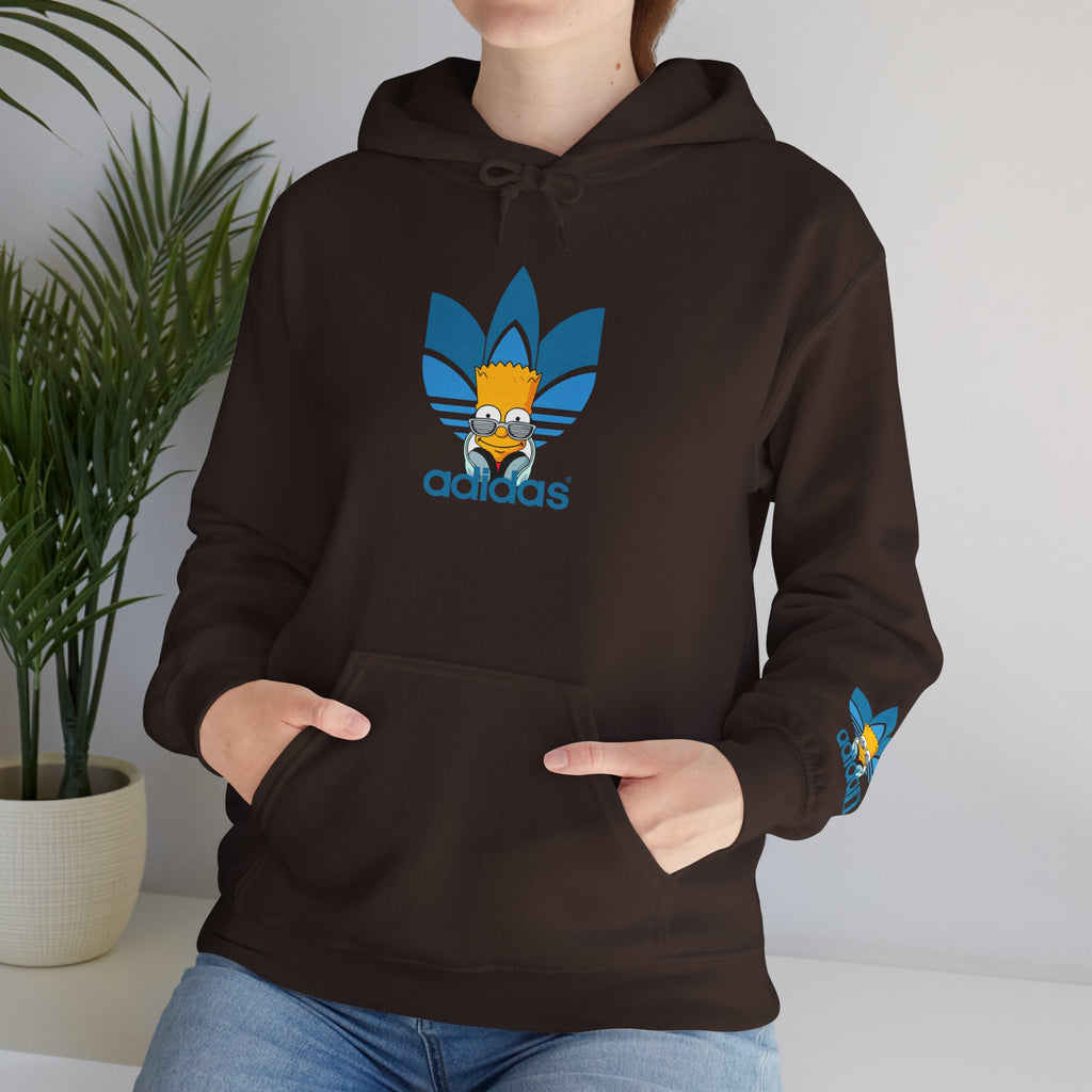 Hoodie — Retro Blue Trefoil Cartoon Logo Hoodie