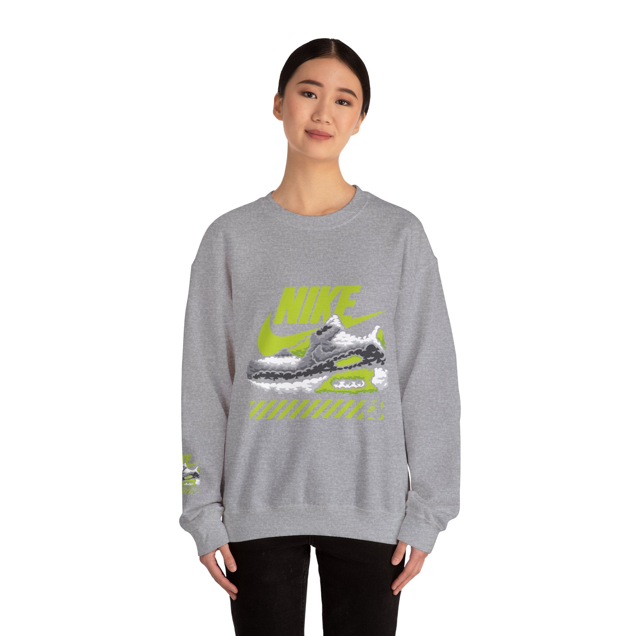 Nike Graphic Crewneck Sweatshirt — Retro Sneaker Logo Pullover