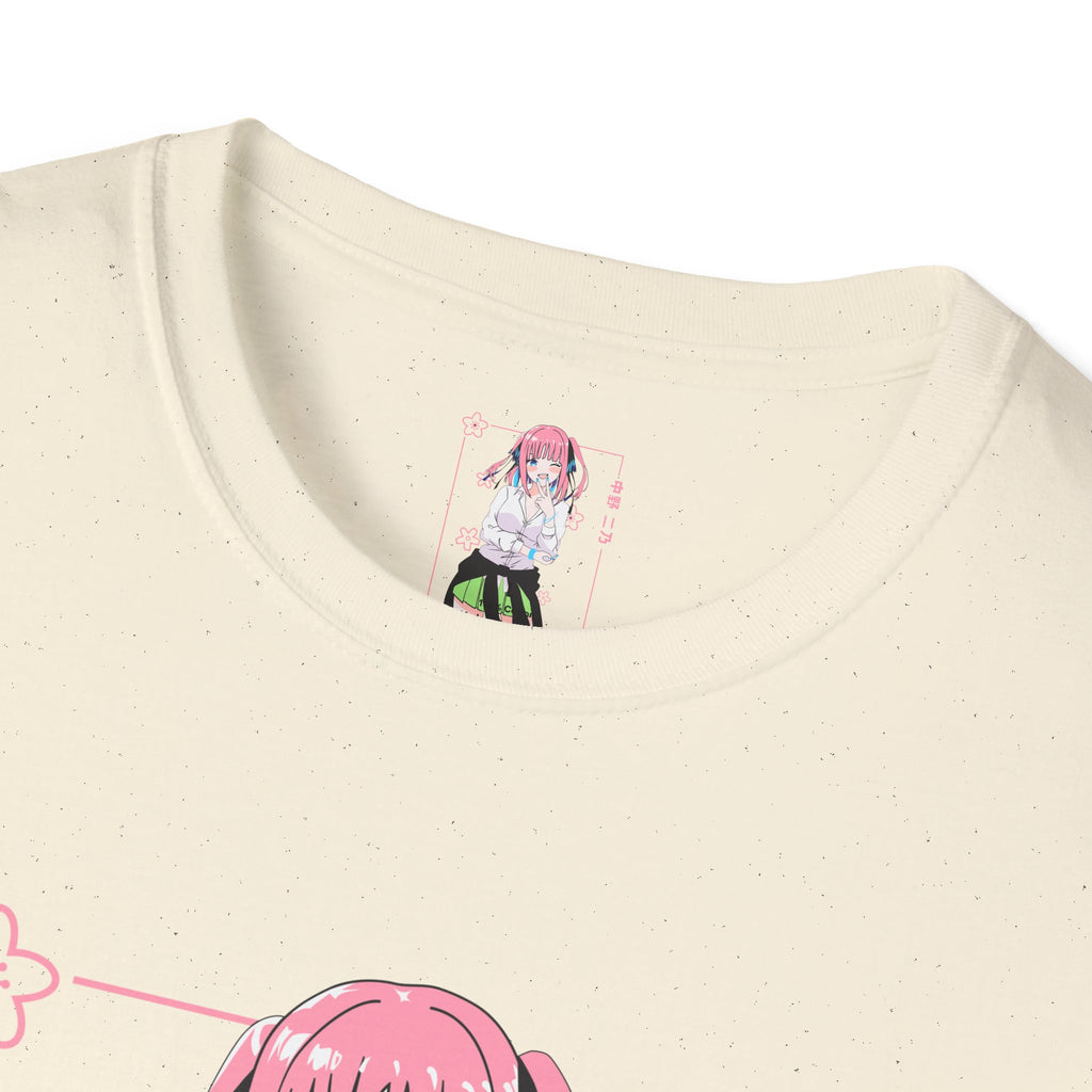 Anime Character T-Shirt — Cute Pink-Haired Schoolgirl Design ("Miku Nakano")