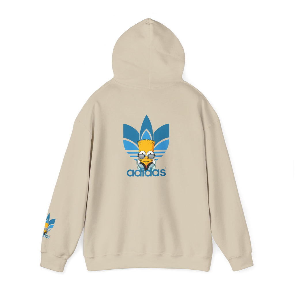 Hoodie — Retro Blue Trefoil Cartoon Logo Hoodie