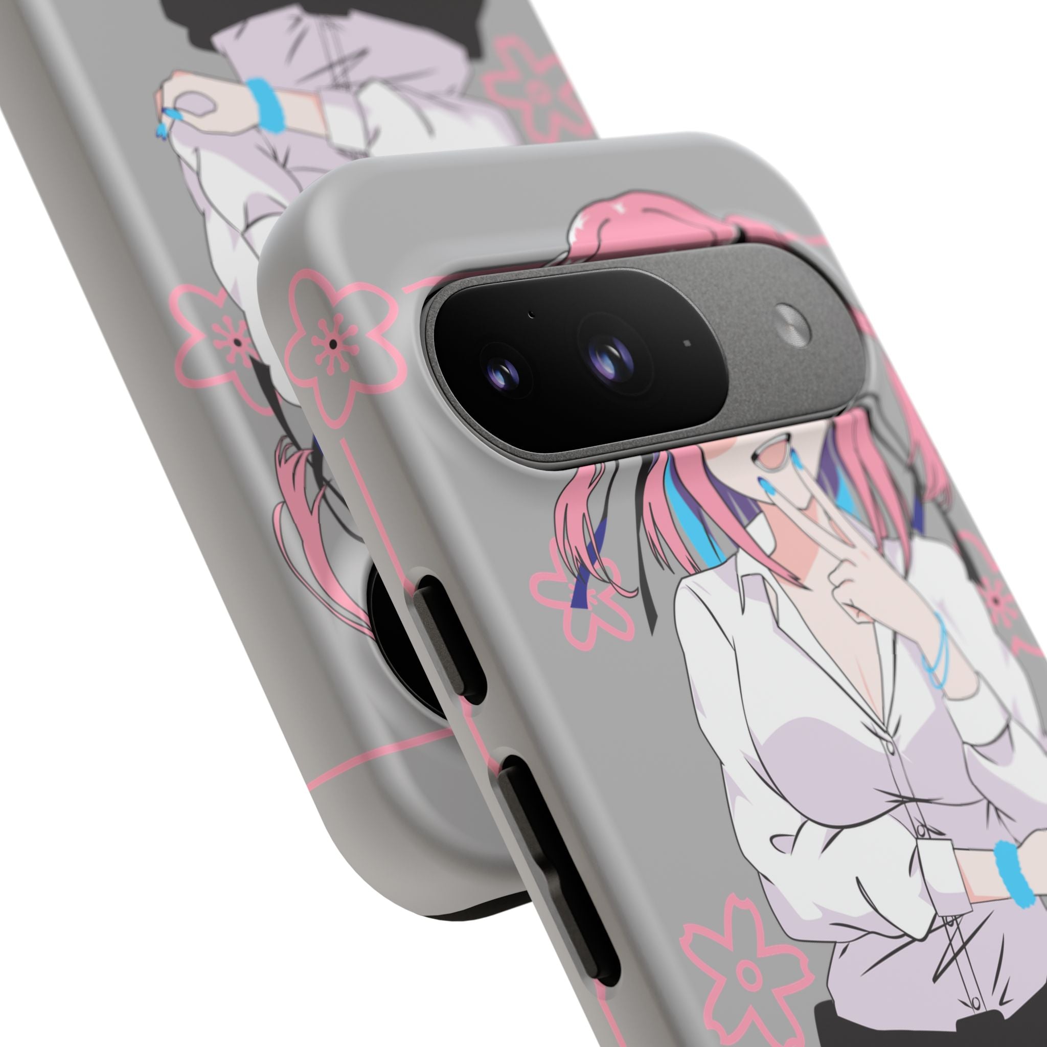 Anime Girl Phone Case — Pink Haired Schoolgirl "Nino Nakano" Cute Otaku Protective Case