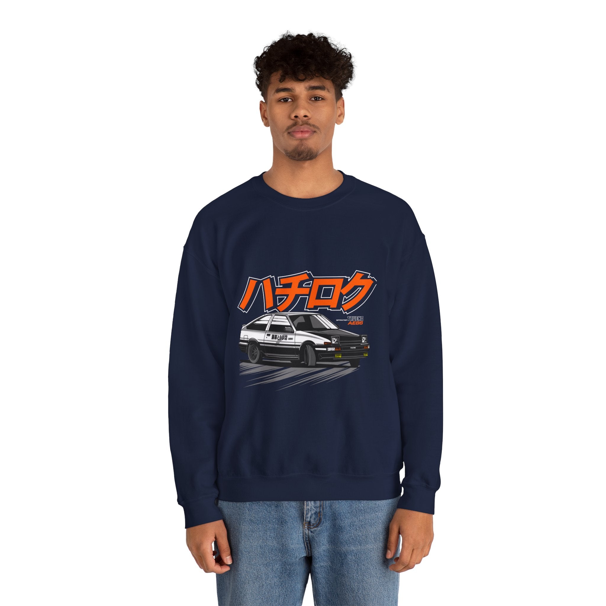 Hachiroku AE86 Car Crewneck Sweatshirt — JDM Drift Classic