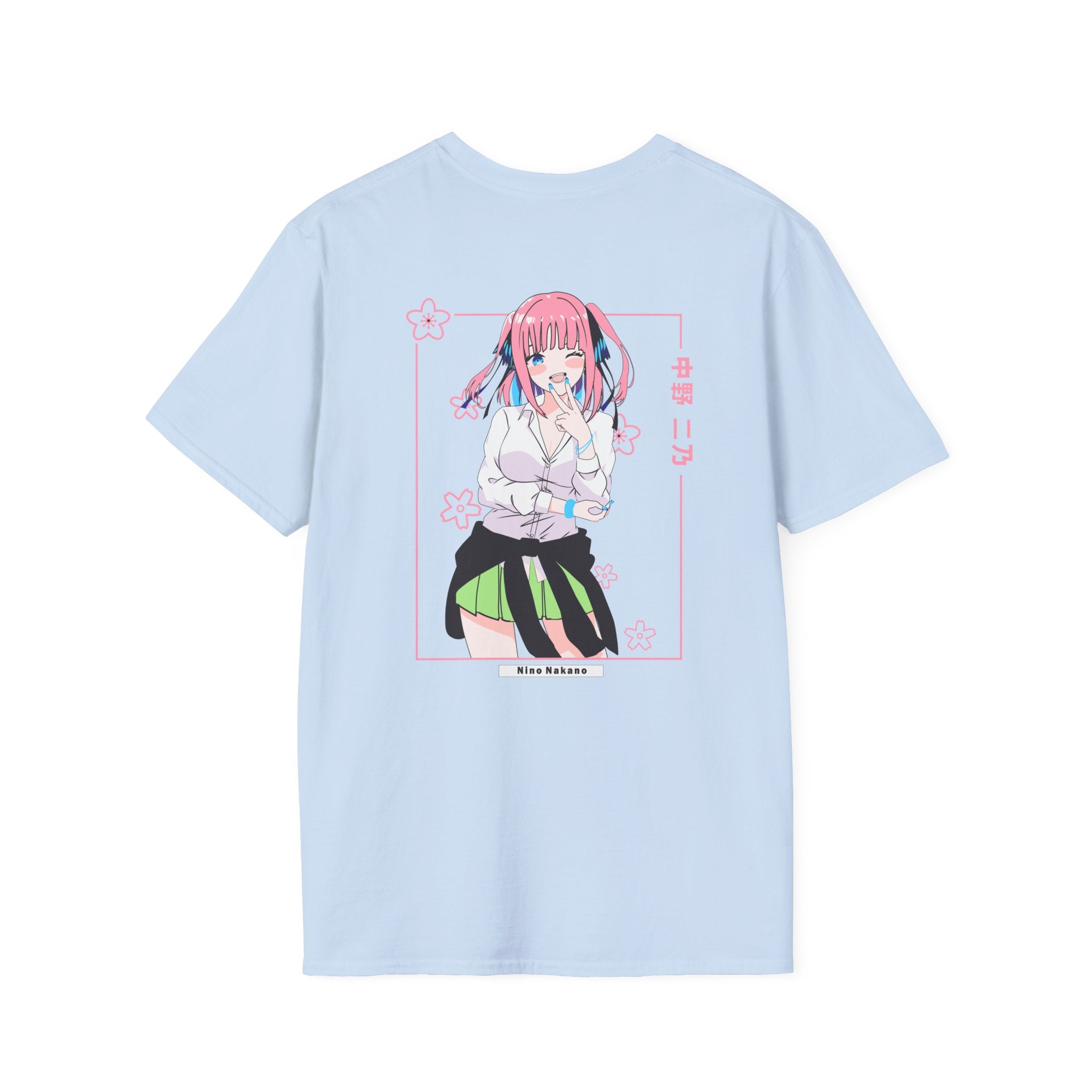 Anime Character T-Shirt — Cute Pink-Haired Schoolgirl Design ("Miku Nakano")