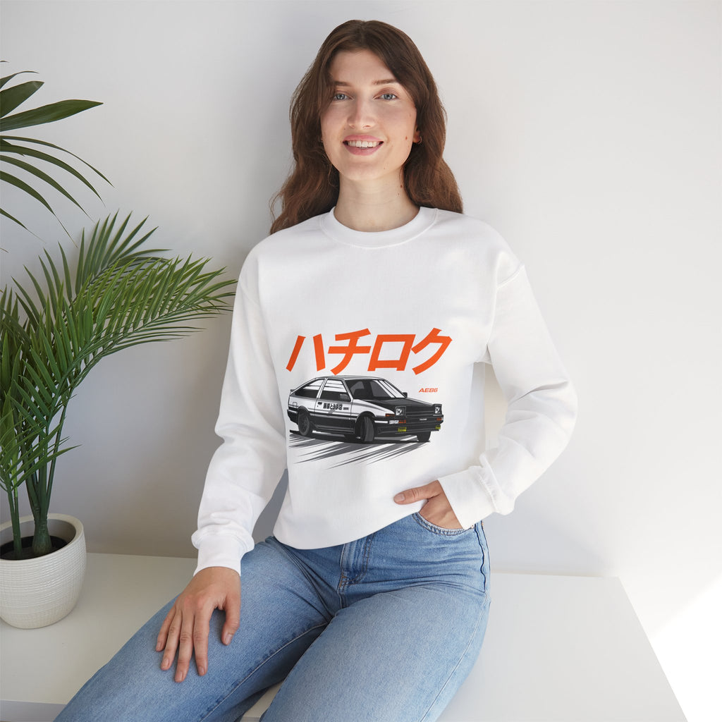 Hachiroku AE86 Car Crewneck Sweatshirt — JDM Drift Classic