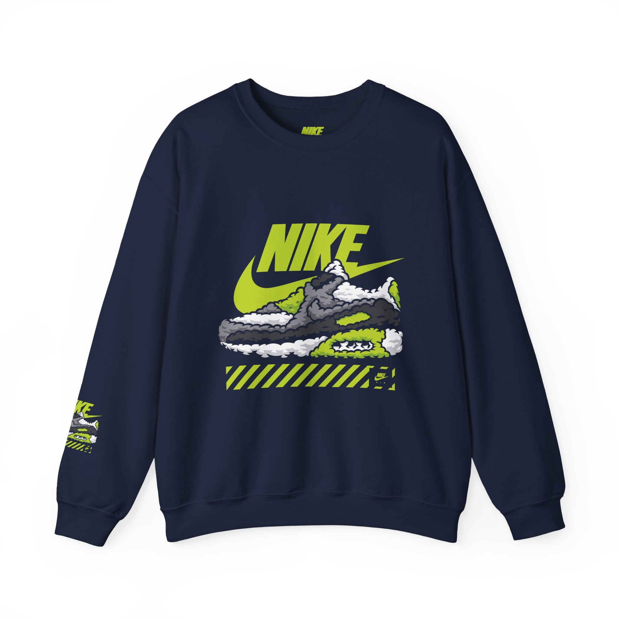 Nike Graphic Crewneck Sweatshirt — Retro Sneaker Logo Pullover