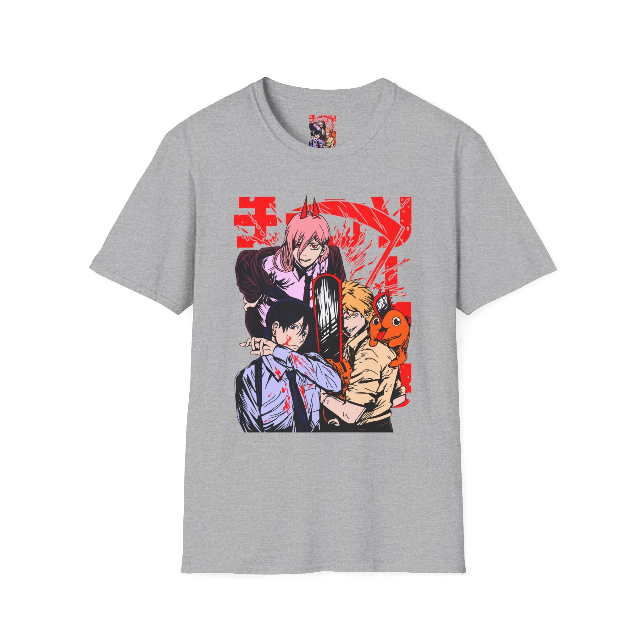 Anime Character Group T-Shirt — Devil Hunter Squad Graphic Tee