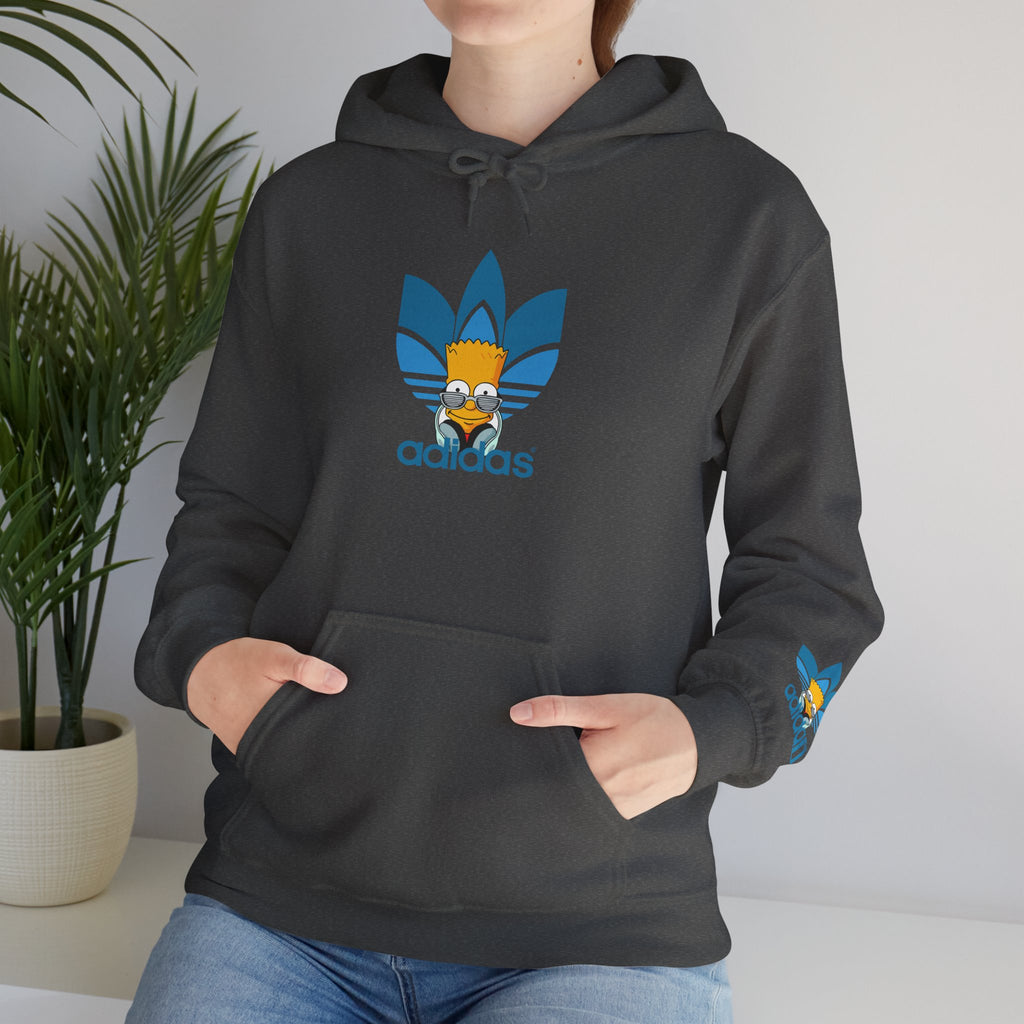 Hoodie — Retro Blue Trefoil Cartoon Logo Hoodie