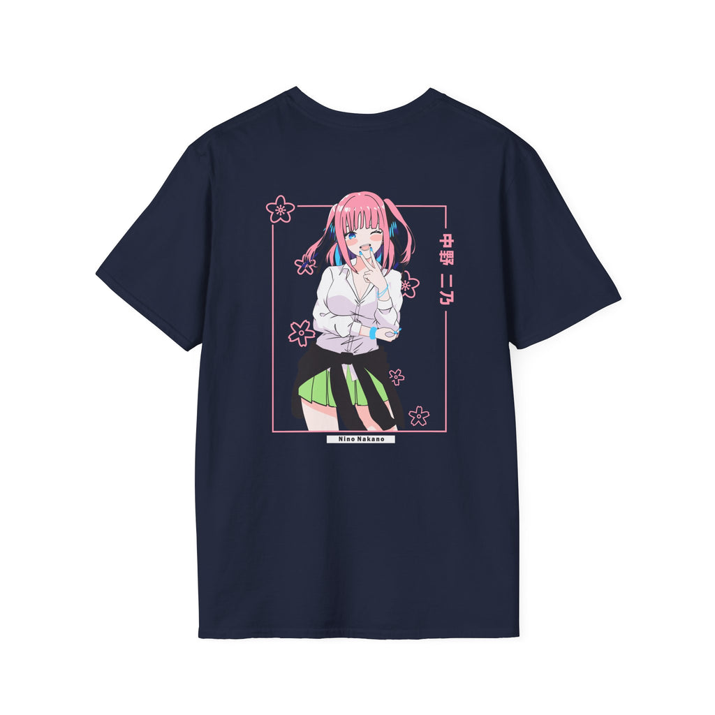 Anime Character T-Shirt — Cute Pink-Haired Schoolgirl Design ("Miku Nakano")