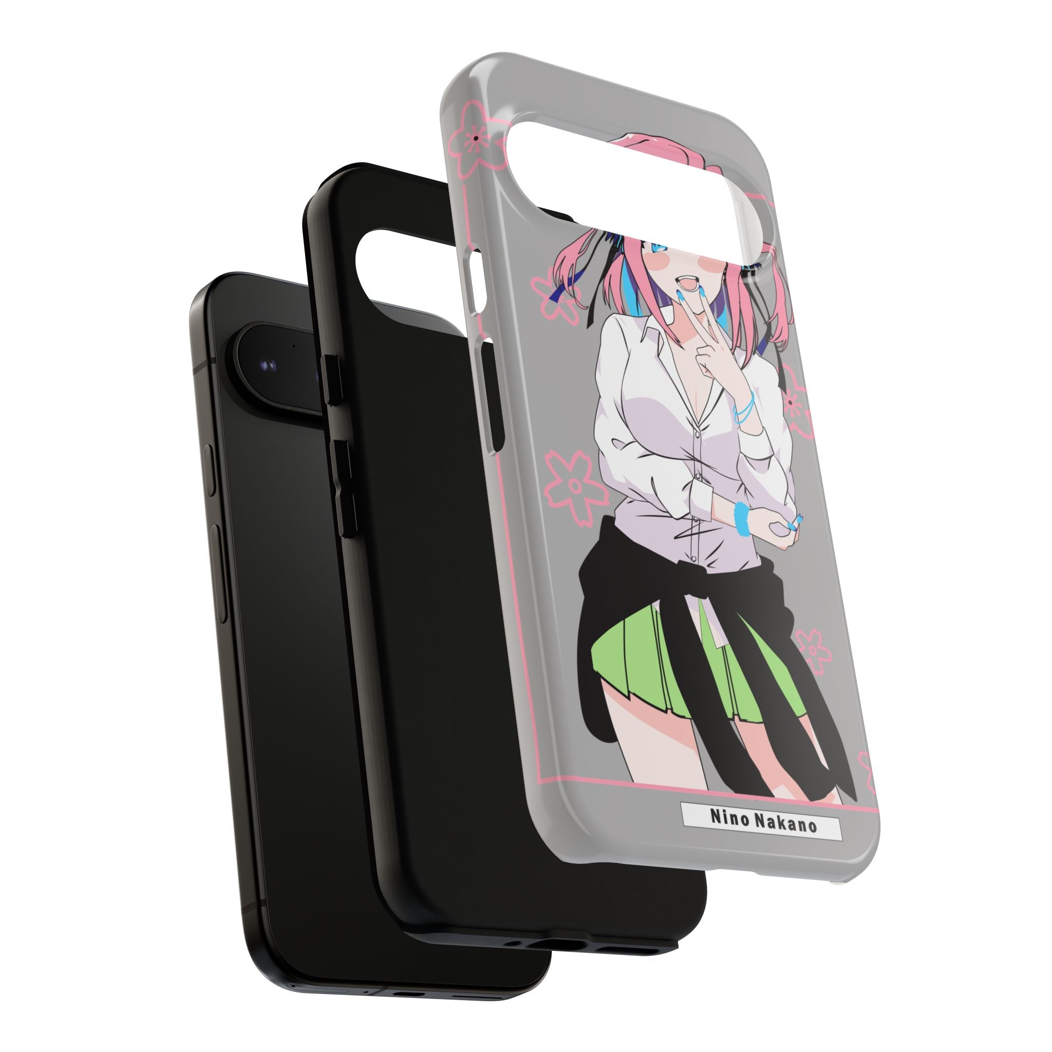 Anime Girl Phone Case — Pink Haired Schoolgirl "Nino Nakano" Cute Otaku Protective Case