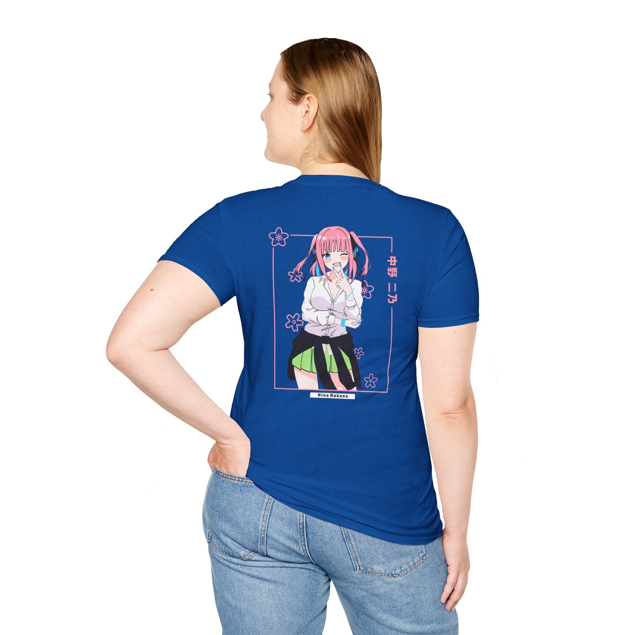 Anime Character T-Shirt — Cute Pink-Haired Schoolgirl Design ("Miku Nakano")