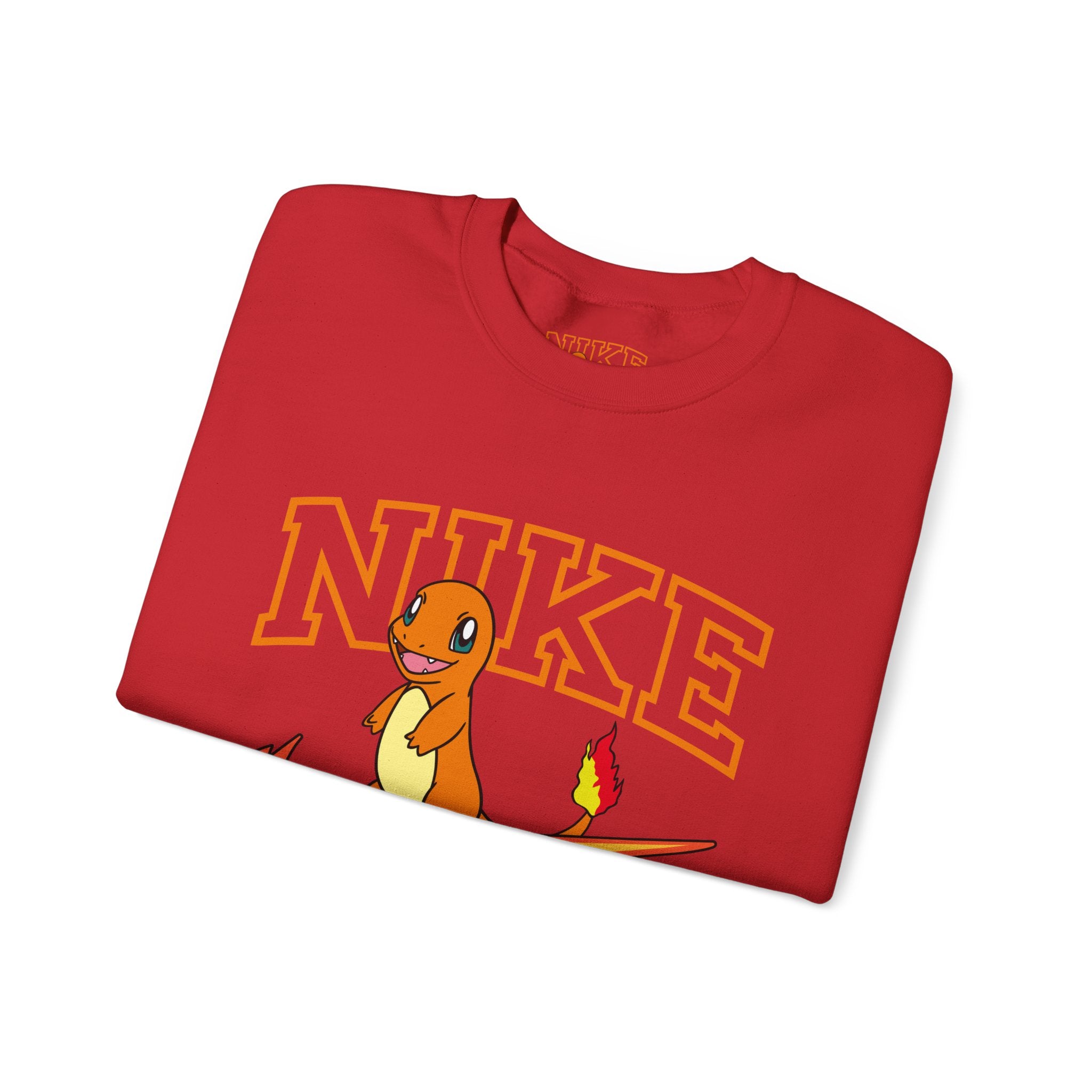 Charmande Flame Swoosh Crewneck Sweatshirt