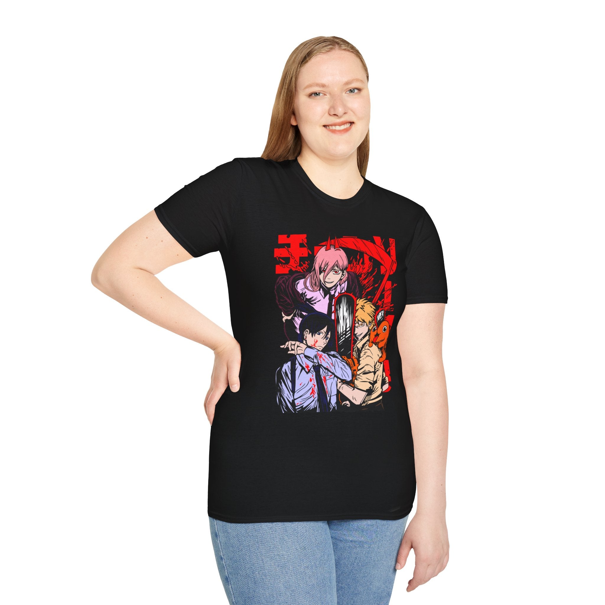 Anime Character Group T-Shirt — Devil Hunter Squad Graphic Tee