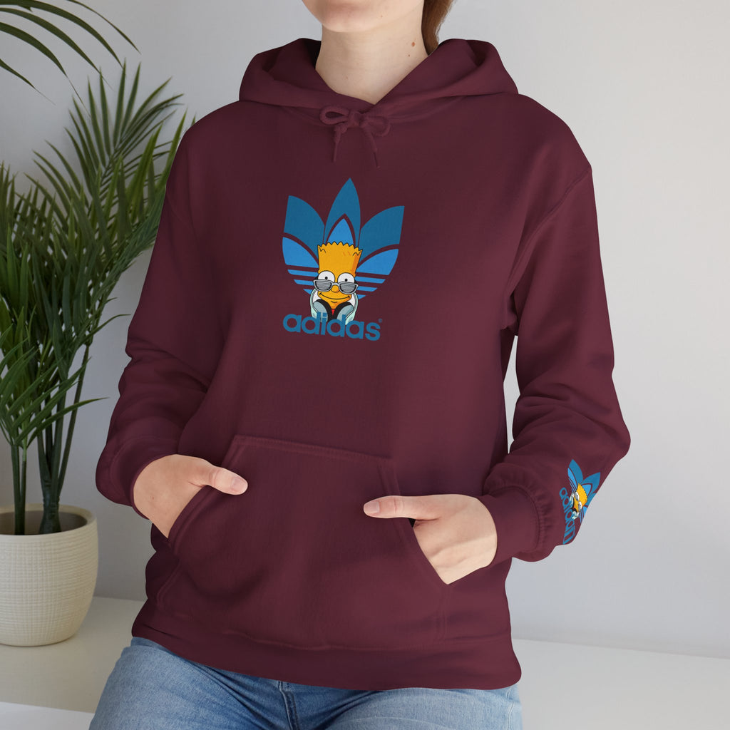 Hoodie — Retro Blue Trefoil Cartoon Logo Hoodie