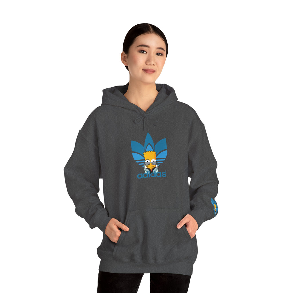 Hoodie — Retro Blue Trefoil Cartoon Logo Hoodie