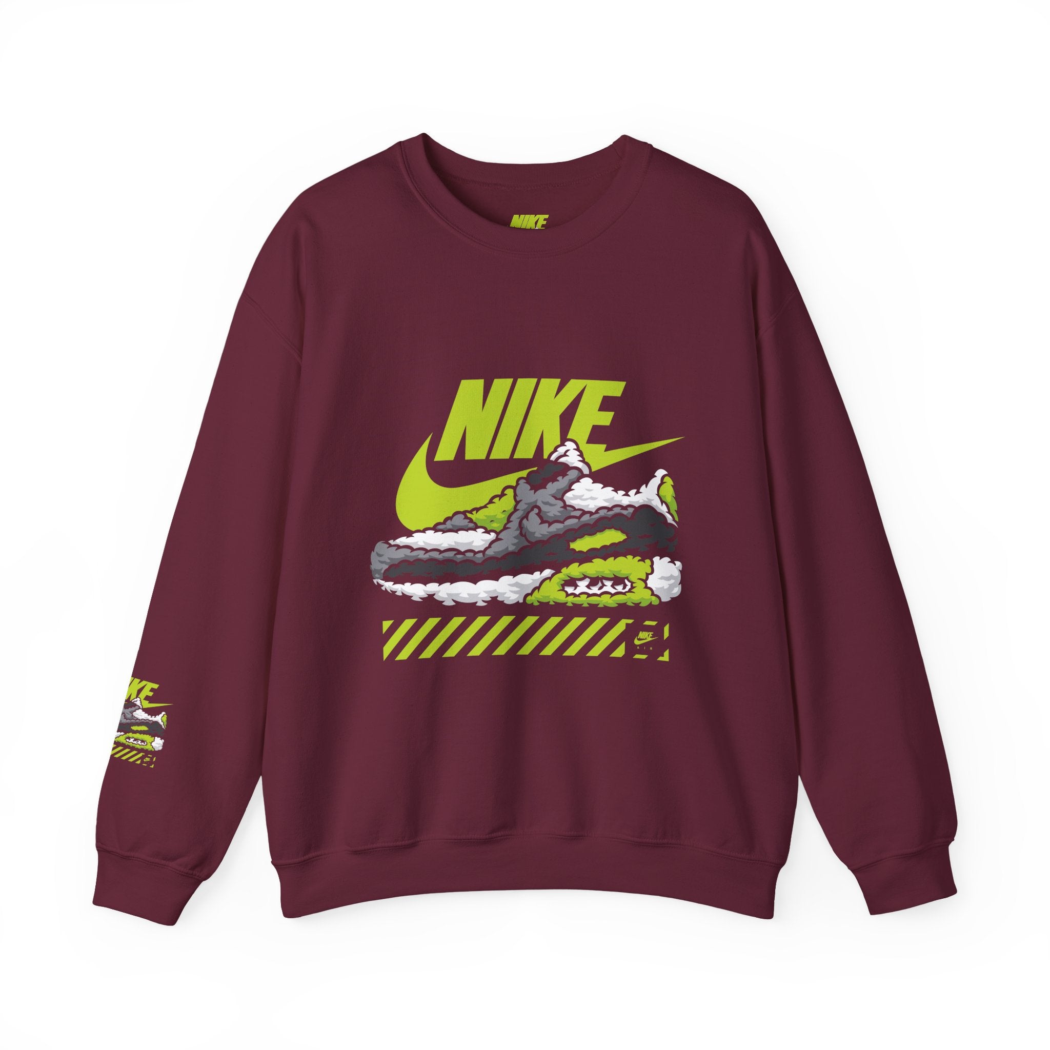 Nike Graphic Crewneck Sweatshirt — Retro Sneaker Logo Pullover