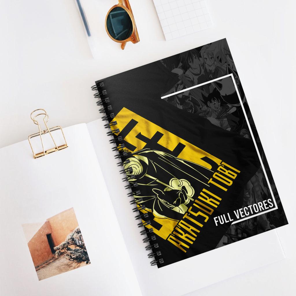 Anime Volleyball Notebook — 'Akatsuki Tobi' Spiral Ruled Journal